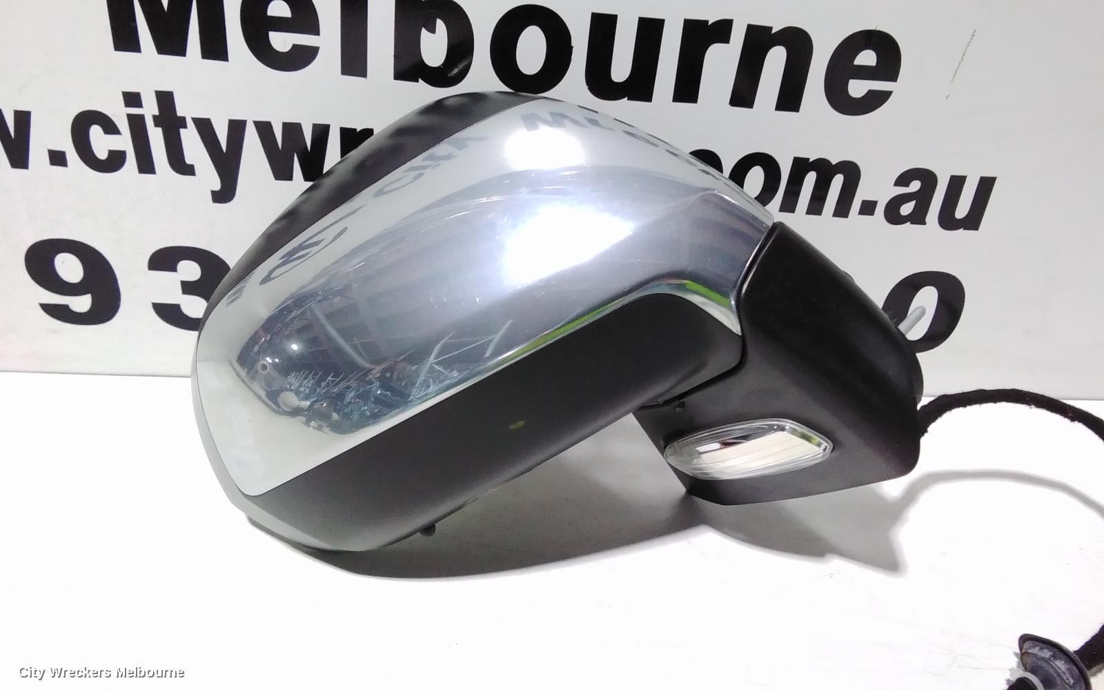 PEUGEOT 3008 RIGHT DOOR MIRROR, T8, POWER FOLDING, CHROME, 05/2010 - 10/2016