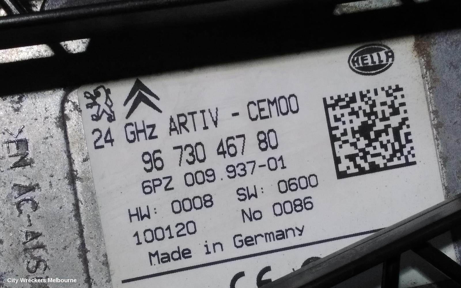 PEUGEOT 3008 CRUISE CONTROL UNIT, T8, 05/2010 - 10/2016