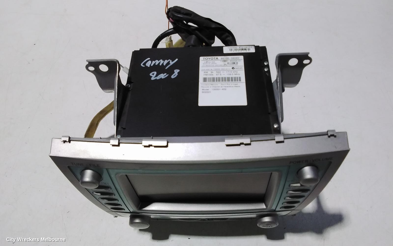 TOYOTA CAMRY RADIO/CD/DVD/SAT/TV, SAT NAV, ACV40, 06/2006 - 03/2009