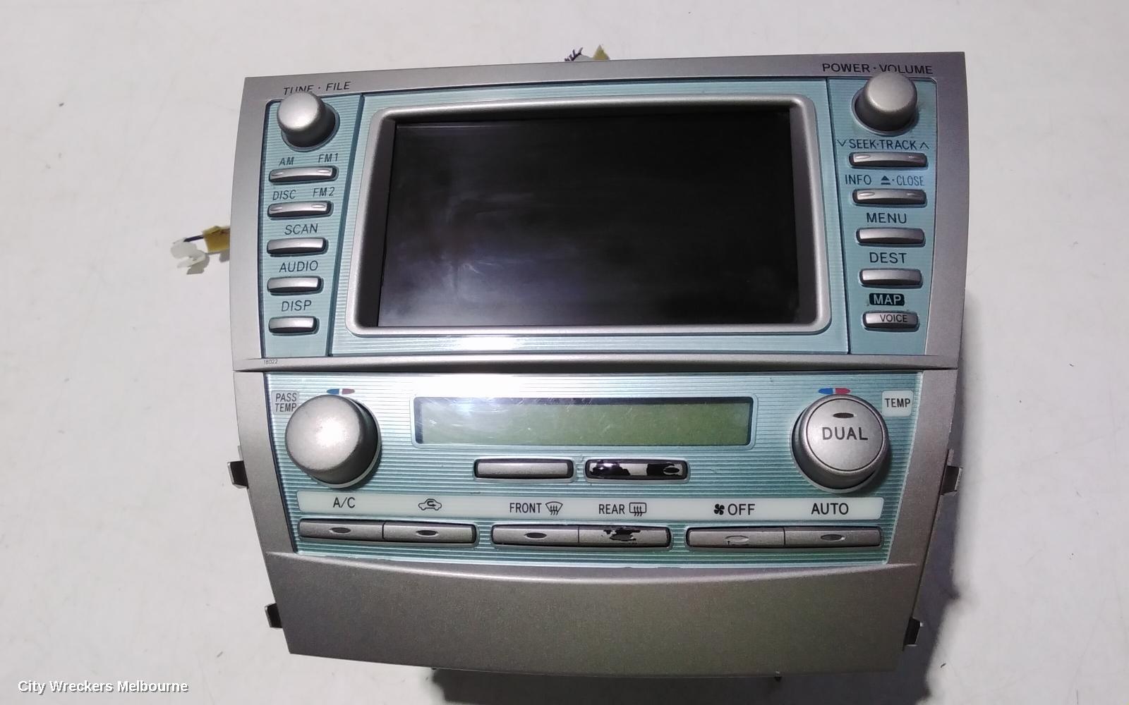 TOYOTA CAMRY RADIO/CD/DVD/SAT/TV, SAT NAV, ACV40, 06/2006 - 03/2009