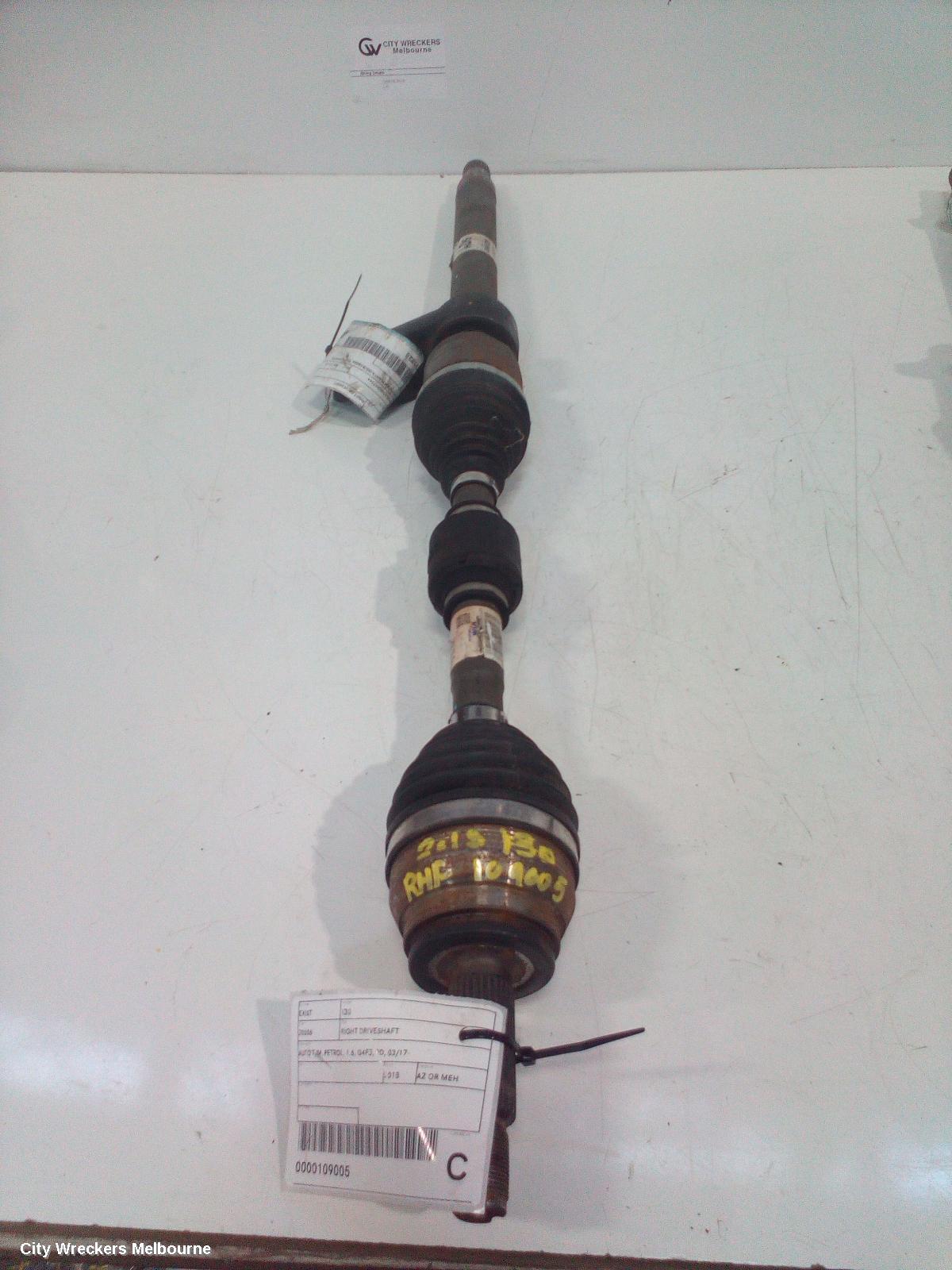 HYUNDAI I30 RIGHT DRIVESHAFT, AUTO T/M, PETROL, 1.6, G4FJ, PD, 03/2017 ONWARDS