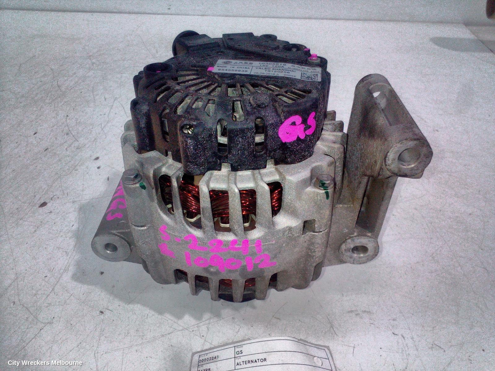 MG GS ALTERNATOR, PETROL, 1.5, SAS2, 09/2016 - 08/2019