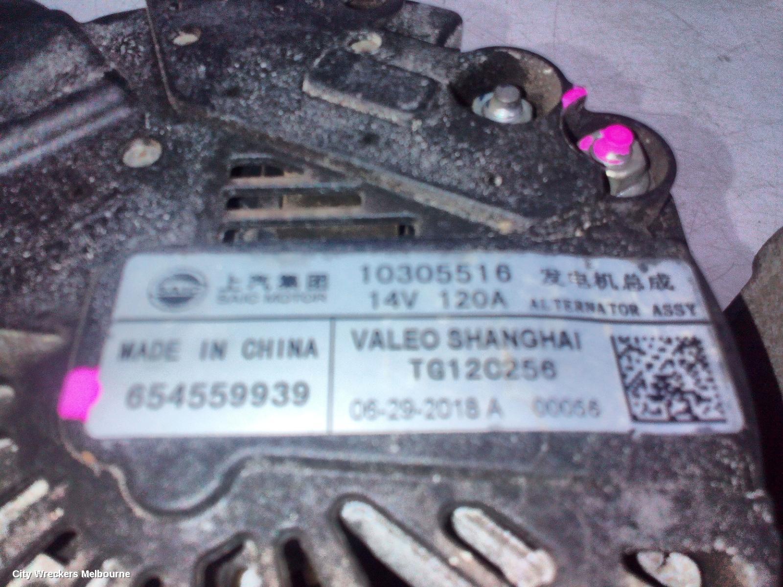 MG GS ALTERNATOR, PETROL, 1.5, SAS2, 09/2016 - 08/2019