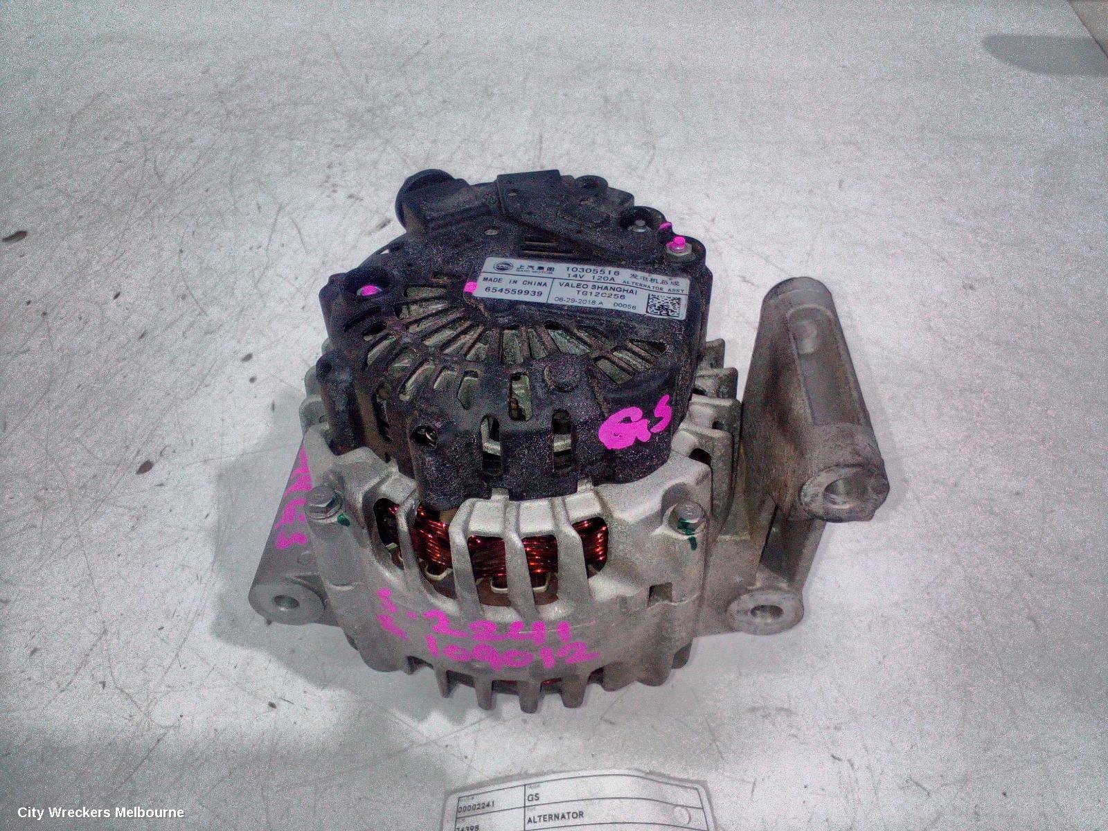 MG GS ALTERNATOR, PETROL, 1.5, SAS2, 09/2016 - 08/2019