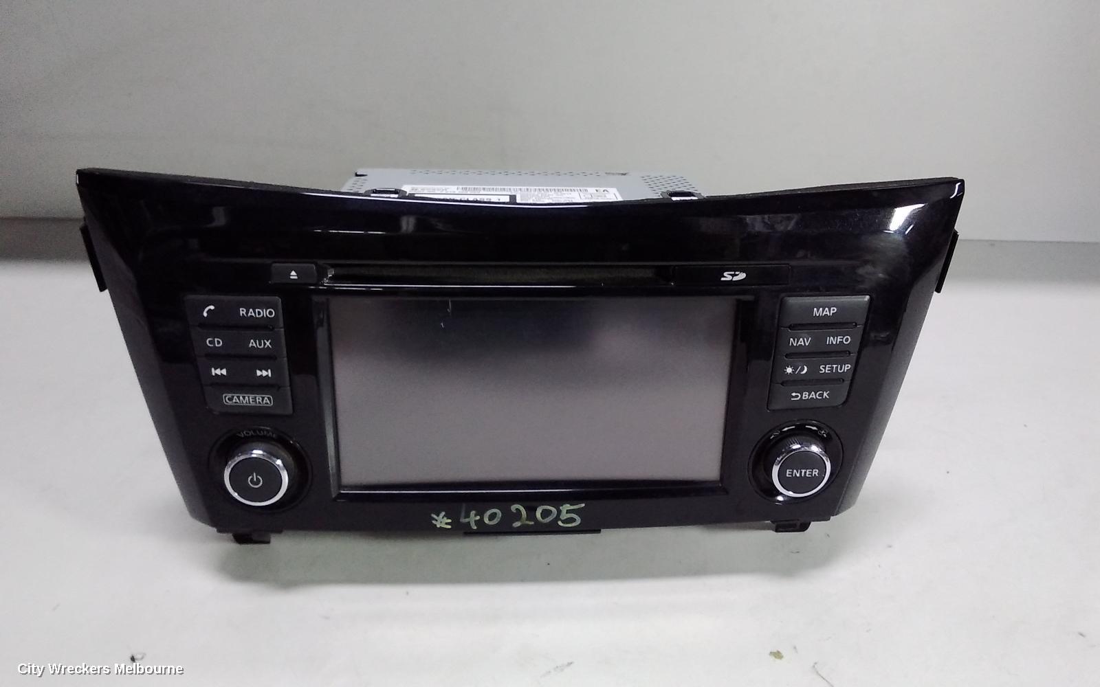 NISSAN XTRAIL RADIO/CD/DVD/SAT/TV, CD/MP3/NAVIGATION UNIT, T32, 03/2014 ONWARDS