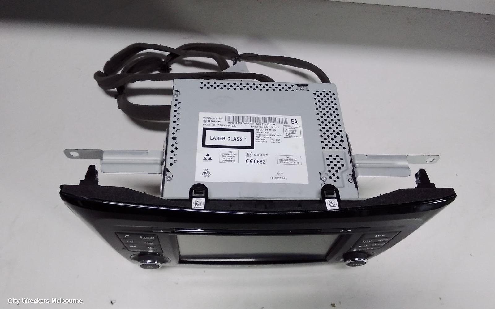 NISSAN XTRAIL RADIO/CD/DVD/SAT/TV, CD/MP3/NAVIGATION UNIT, T32, 03/2014 ONWARDS