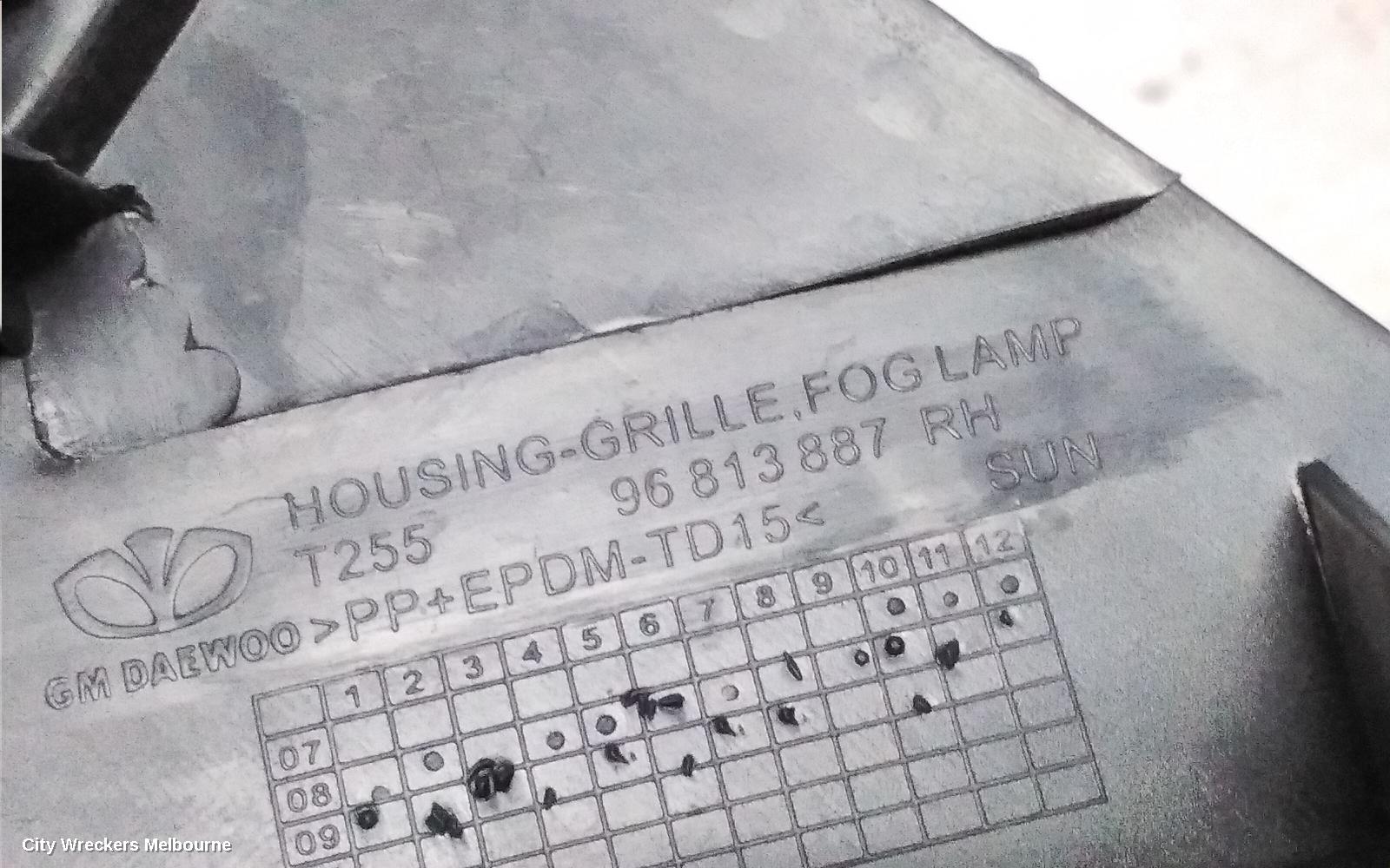 HOLDEN BARINA RIGHT INDICATOR/FOG/SIDE, FOGLAMP BLANKING PLATE, TK, 12/2005 - 09/2011