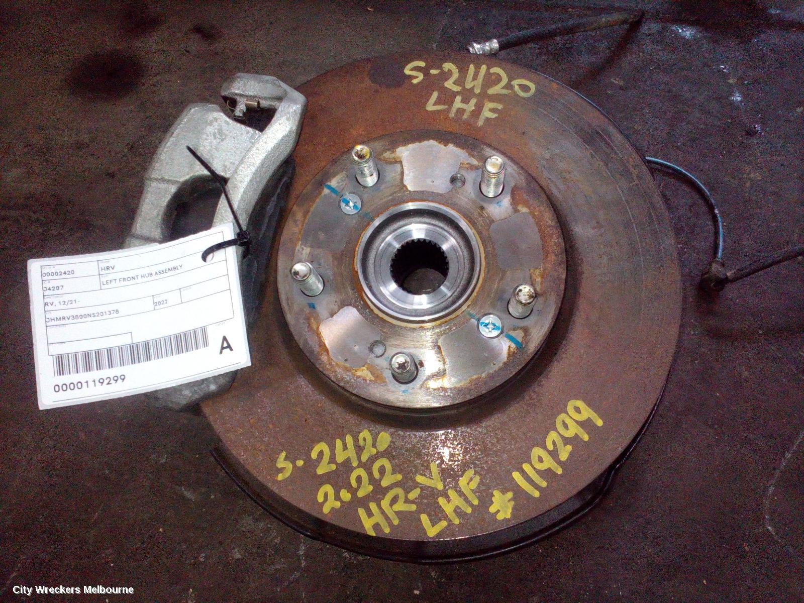 HONDA HRV LEFT FRONT HUB ASSEMBLY, RV, 12/2021 ONWARDS