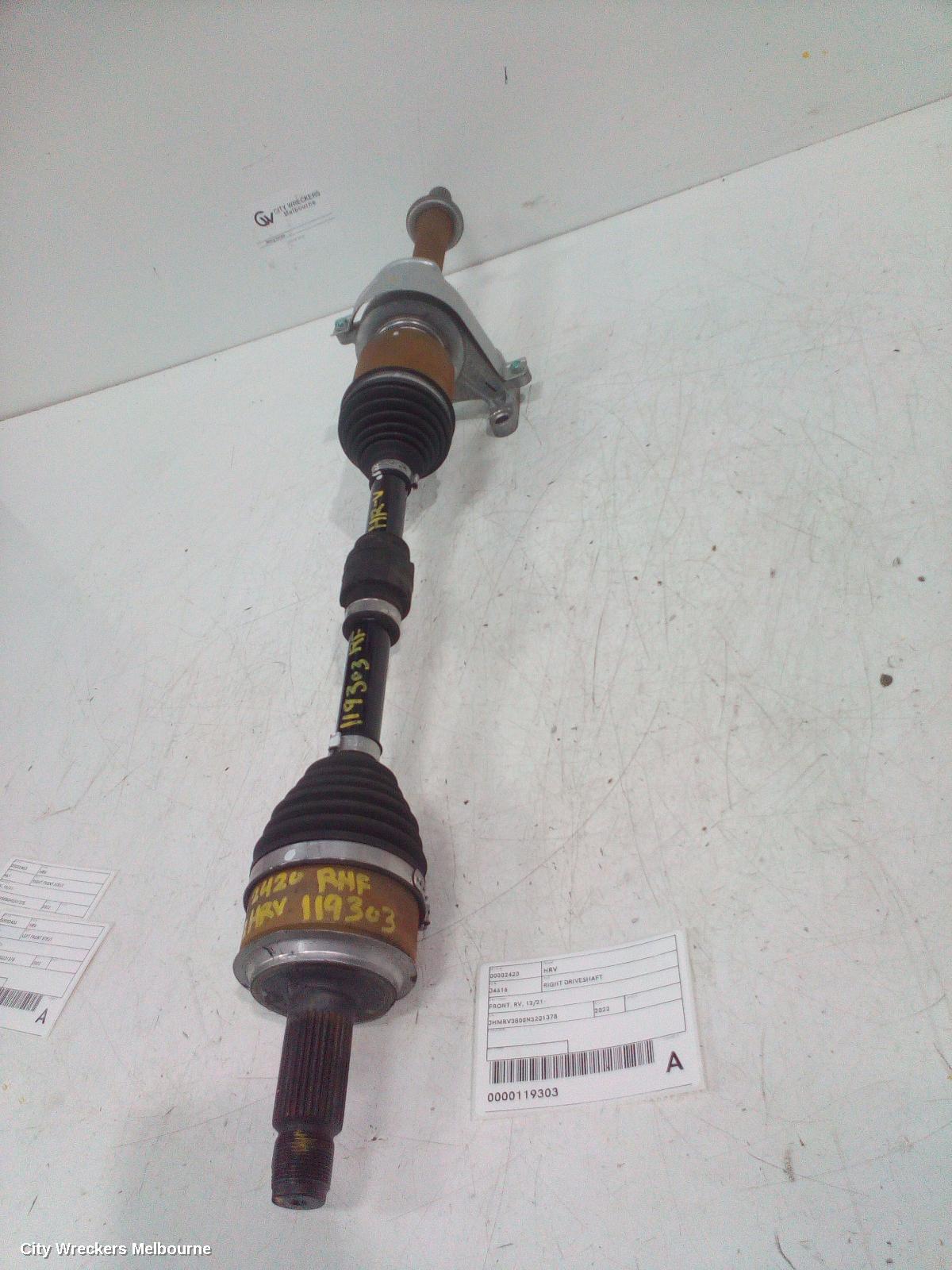HONDA HRV RIGHT DRIVESHAFT, FRONT, RV, 12/2021 ONWARDS