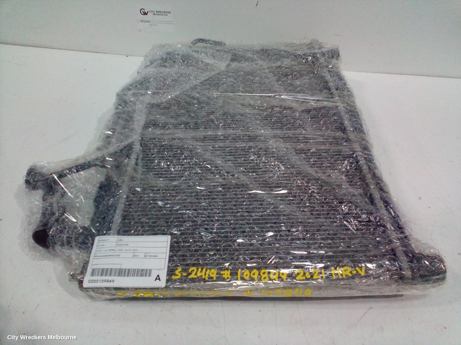 HONDA HRV RADIATOR, AUTO, 1.8, PETROL, RU5, 12/2014 - 10/2021