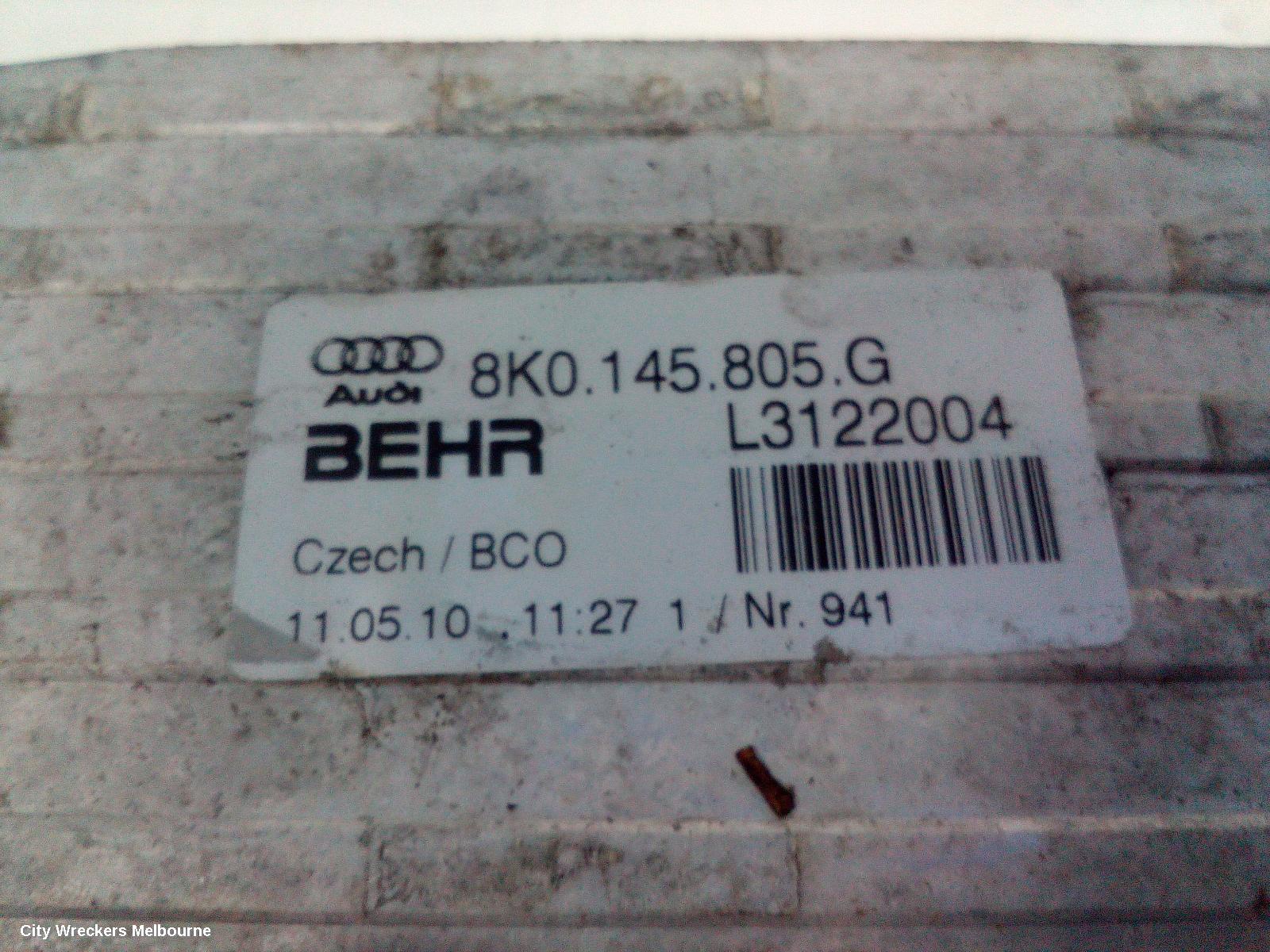 AUDI Q5 INTERCOOLER, DIESEL, 2.0, CAHA/CGLB/CGLC/CNHA CODE, 8R, 03/2009 - 01/2017