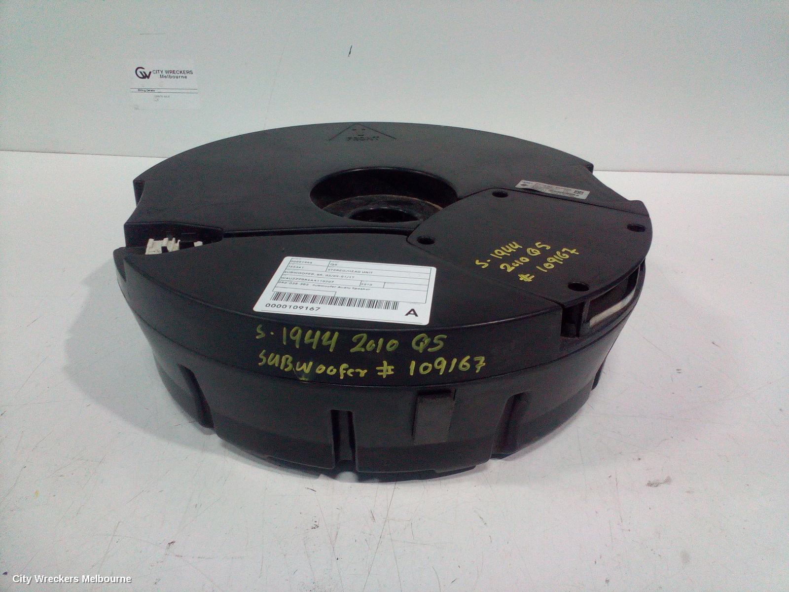 AUDI Q5 SPEAKER, SUBWOOFER, 8R, 12/2008 - 01/2017