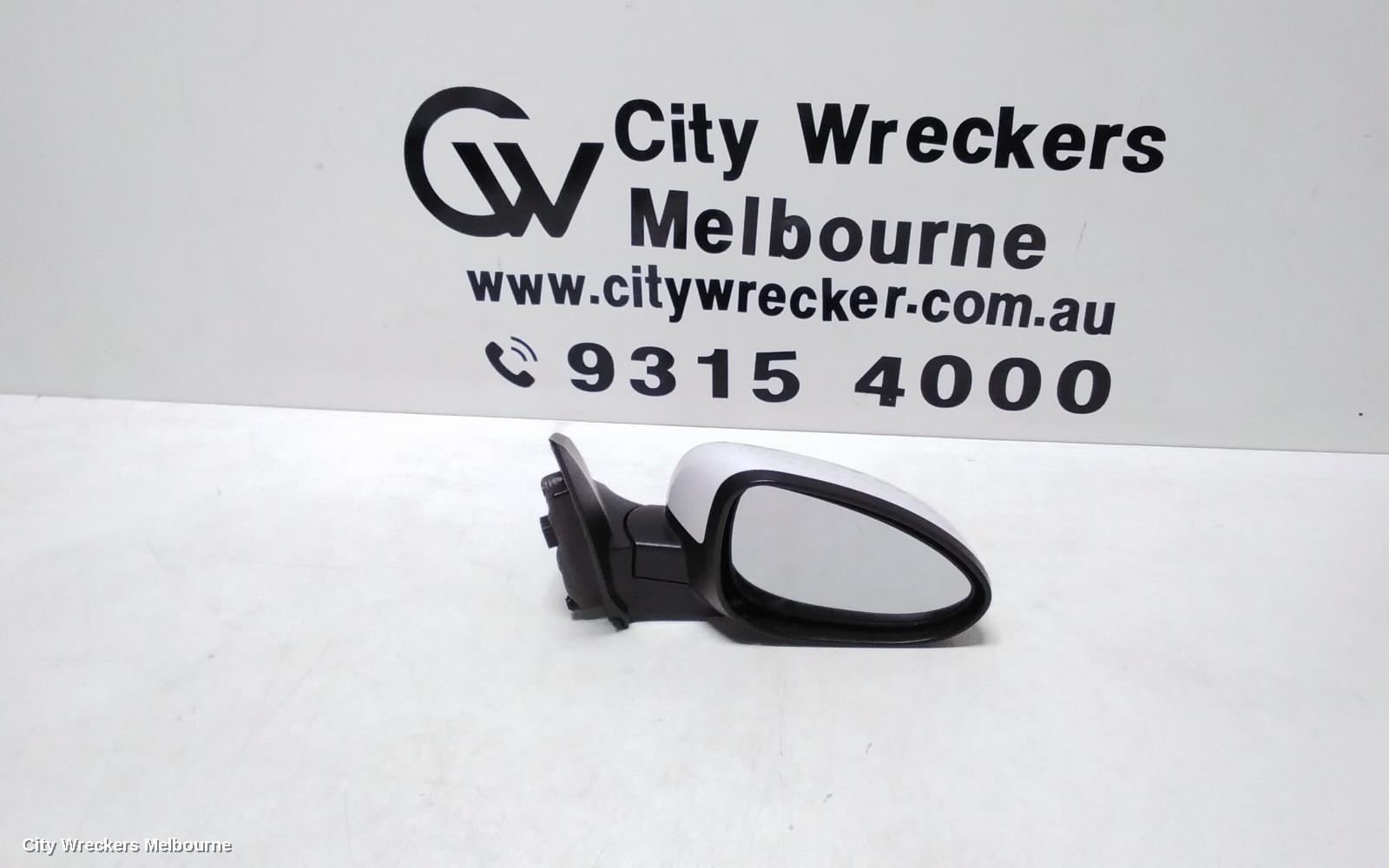 HOLDEN BARINA RIGHT DOOR MIRROR, TM, COLOUR CODED, 09/2011 - 12/2018