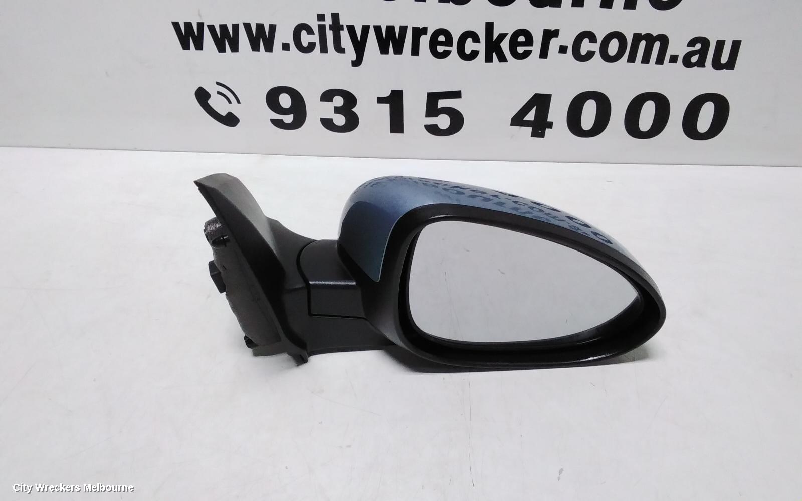 HOLDEN BARINA RIGHT DOOR MIRROR, TM, COLOUR CODED, 09/2011 - 12/2018
