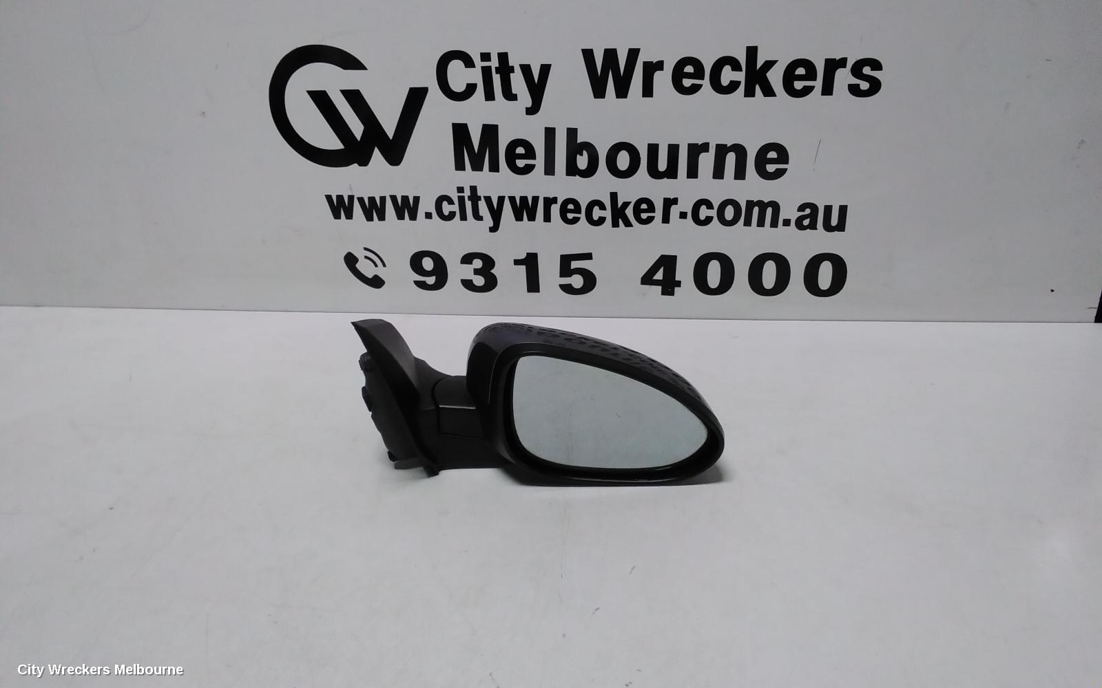 HOLDEN BARINA RIGHT DOOR MIRROR, TM, COLOUR CODED, 09/2011 - 12/2018
