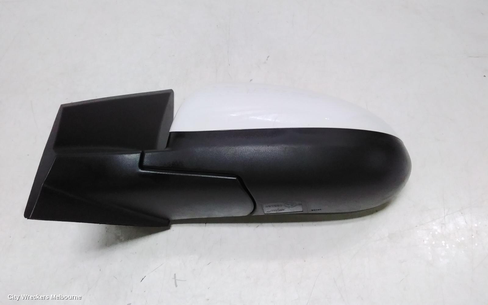 HOLDEN BARINA LEFT DOOR MIRROR, TM, COLOUR CODED, 09/2011 - 12/2018