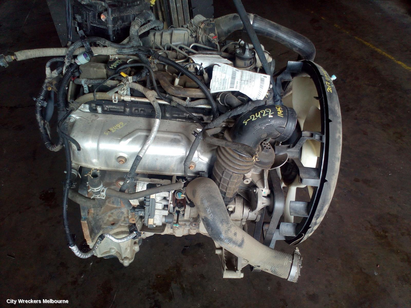 HOLDEN COLORADO ENGINE, DIESEL, 2.8, LWN, TURBO, EURO 5, AUTO T/M, RG, 07/2016 - 12/2020