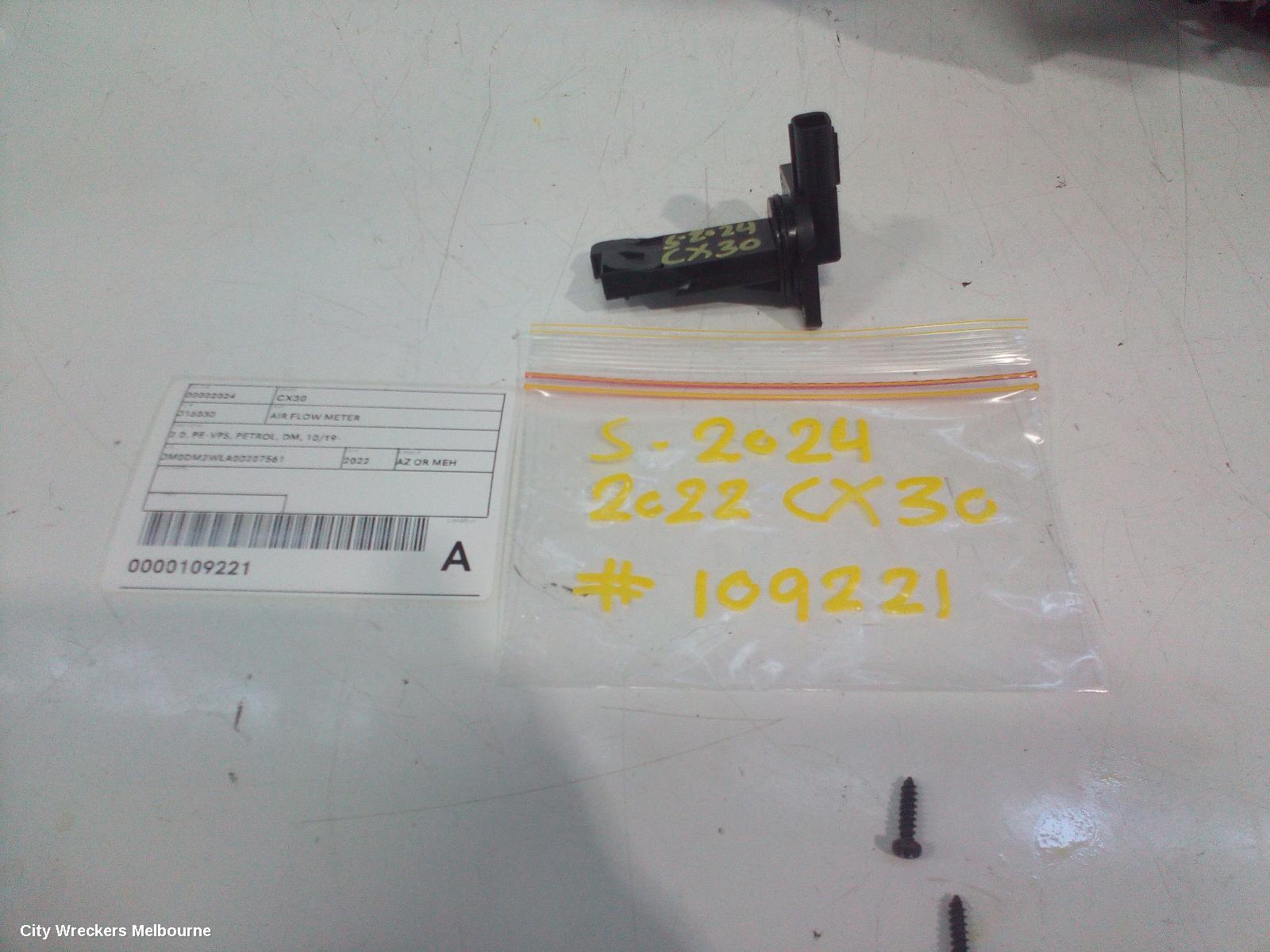 MAZDA CX30 AIR FLOW METER, 2.5, PY, PETROL, DM, 10/2019 ONWARDS