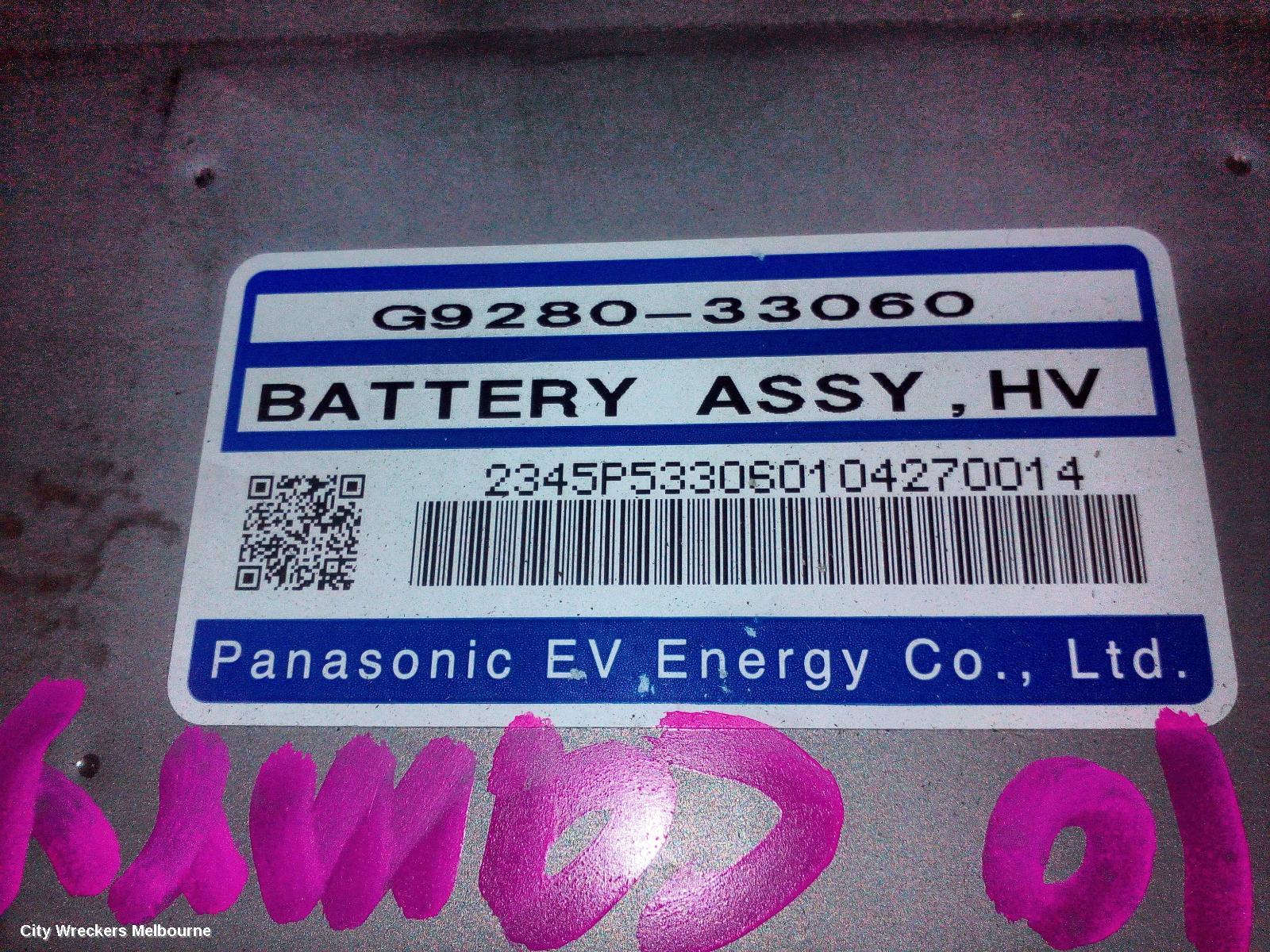 TOYOTA CAMRY BATTERY, 12V VOLT BATTERY (LOCATED IN RIGHT REAR QUARTER), ACV40, 06/2006 - 11/2011