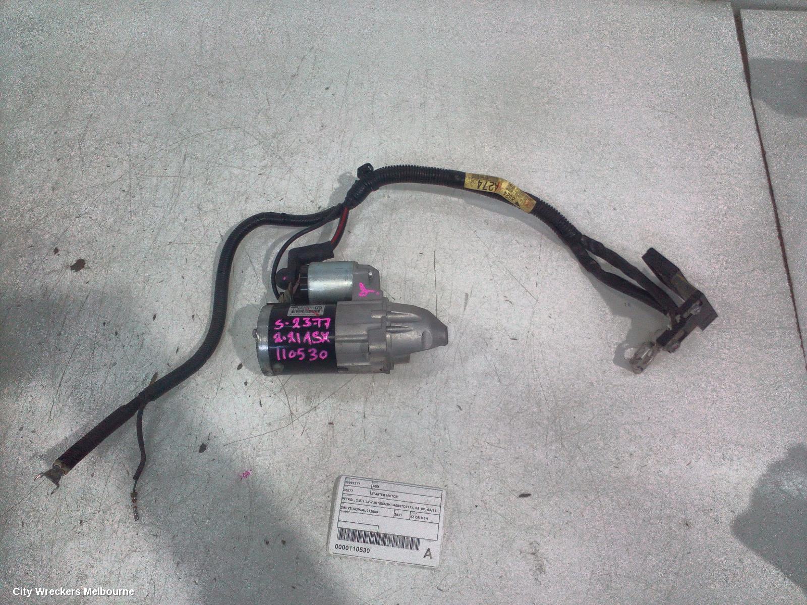 MITSUBISHI ASX STARTER, PETROL, 2.0/2.4, 1.3KW MITSUBISHI M000T38771, XA-XD, 05/2010 ONWARDS