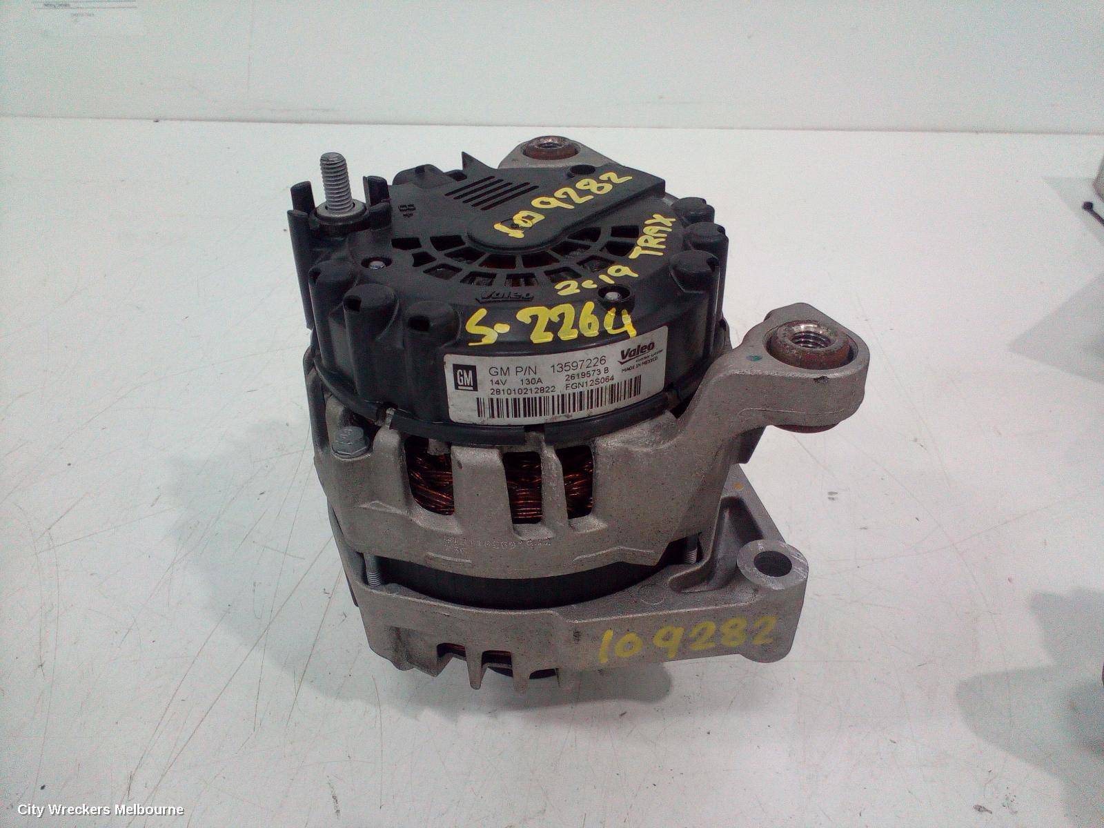 HOLDEN TRAX ALTERNATOR, PETROL, 1.4, AUTO T/M, TJ SERIES, 08/2014 - 12/2020