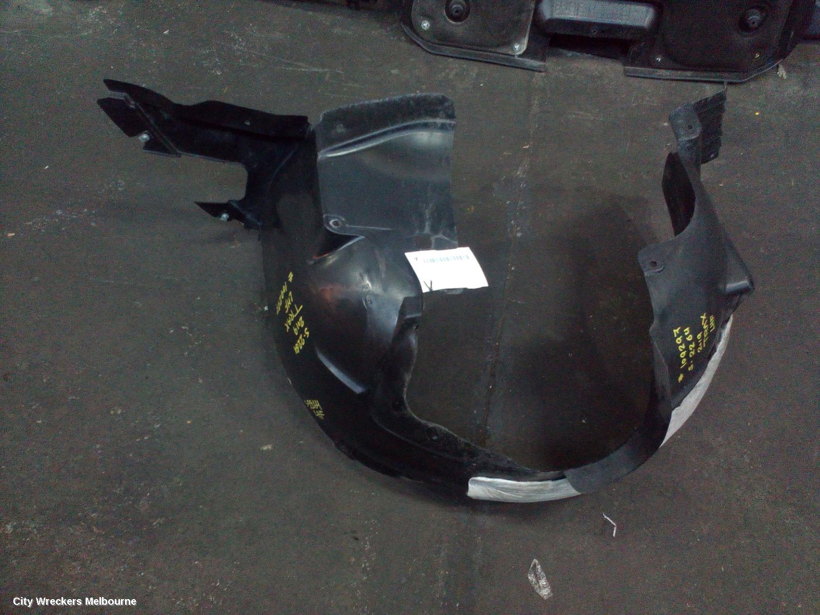 HOLDEN TRAX LEFT GUARD LINER, FRONT, TJ SERIES, 10/2016 - 12/2020