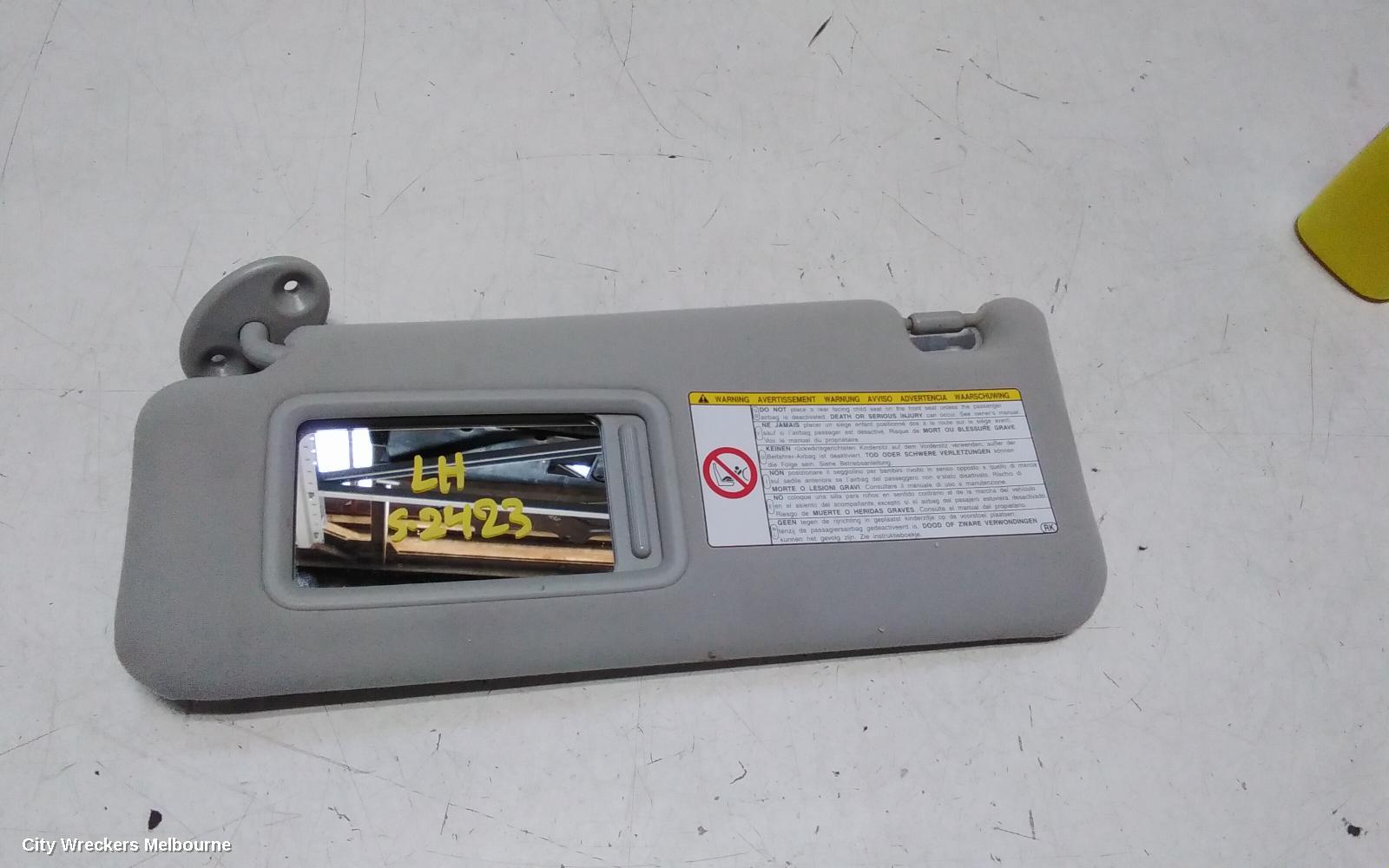 LEXUS IS250/IS250C SUNVISOR, GSE20R, LH SIDE, 11/2005 - 12/2014