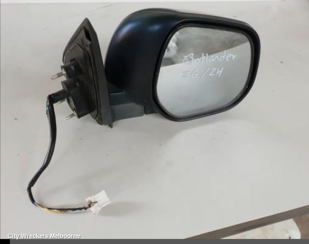 MITSUBISHI OUTLANDER RIGHT DOOR MIRROR, ZG, 3 WIRE TYPE, 11/2006 - 09/2009
