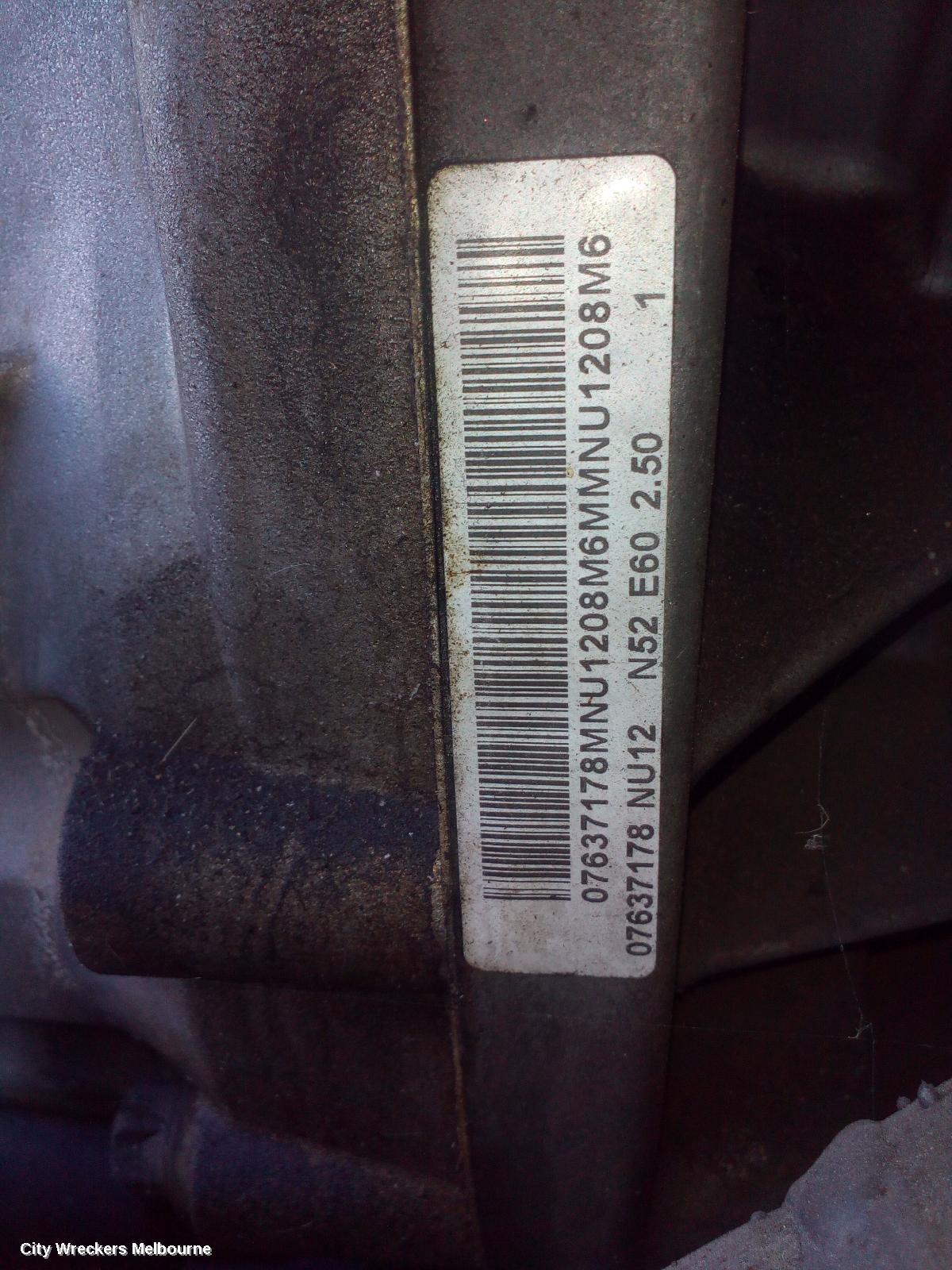BMW 5 SERIES TRANS/GEARBOX, AUTO, PETROL, 2.5, 523I/525I/530I, N52N/N52K, E60, 06/2007 - 04/2010