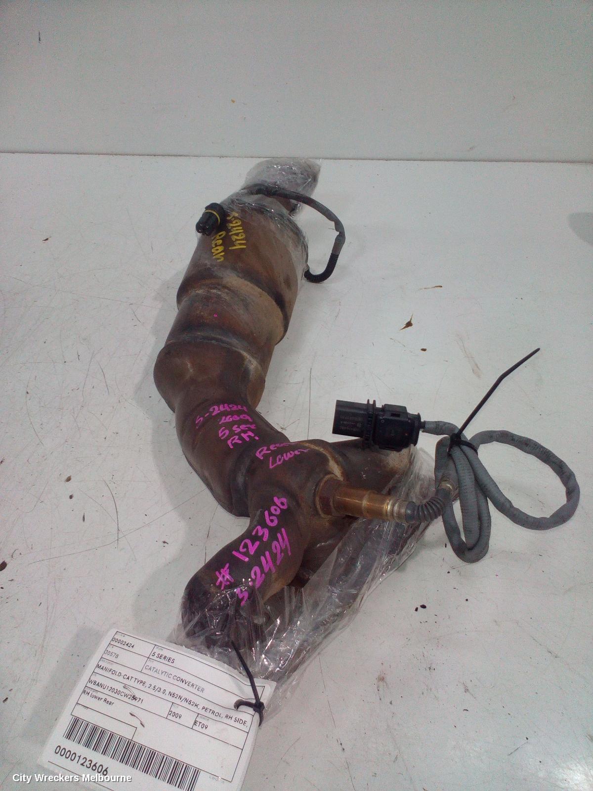 BMW 5 SERIES CATALYTIC CONVERTER, MANIFOLD-CAT TYPE, 2.5/3.0, N52N/N52K, PETROL, RH SIDE, E60, 06/2007 - 04/2010