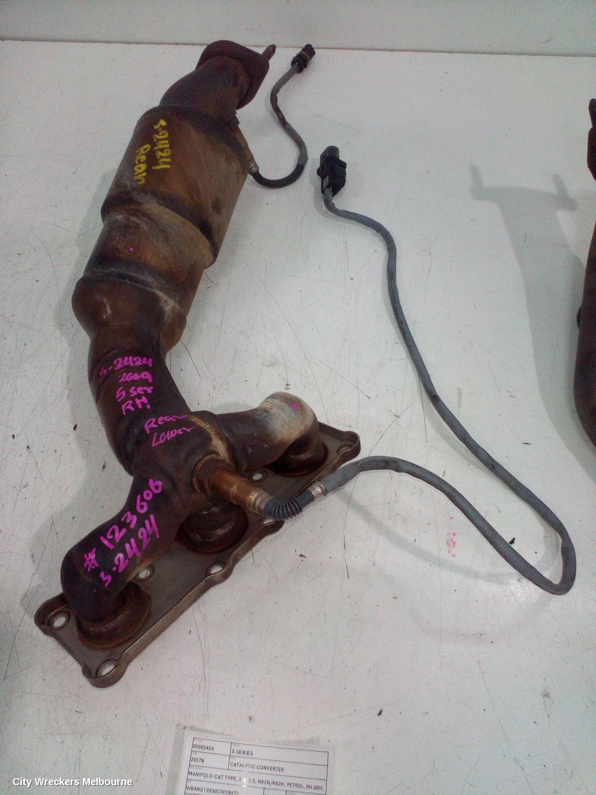 BMW 5 SERIES CATALYTIC CONVERTER, MANIFOLD-CAT TYPE, 2.5/3.0, N52N/N52K, PETROL, RH SIDE, E60, 06/2007 - 04/2010