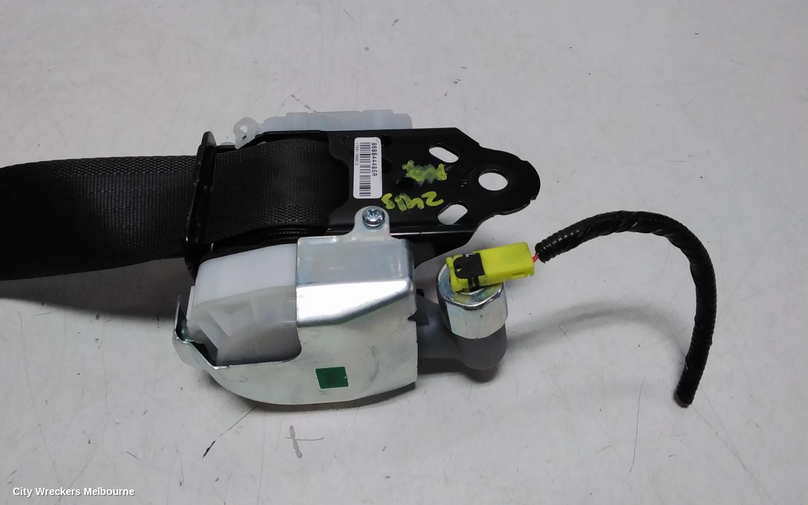 RENAULT KALEOS SEATBELT/STALK, RH FRONT, SEAT BELT ONLY, H45, 09/2008 - 04/2016