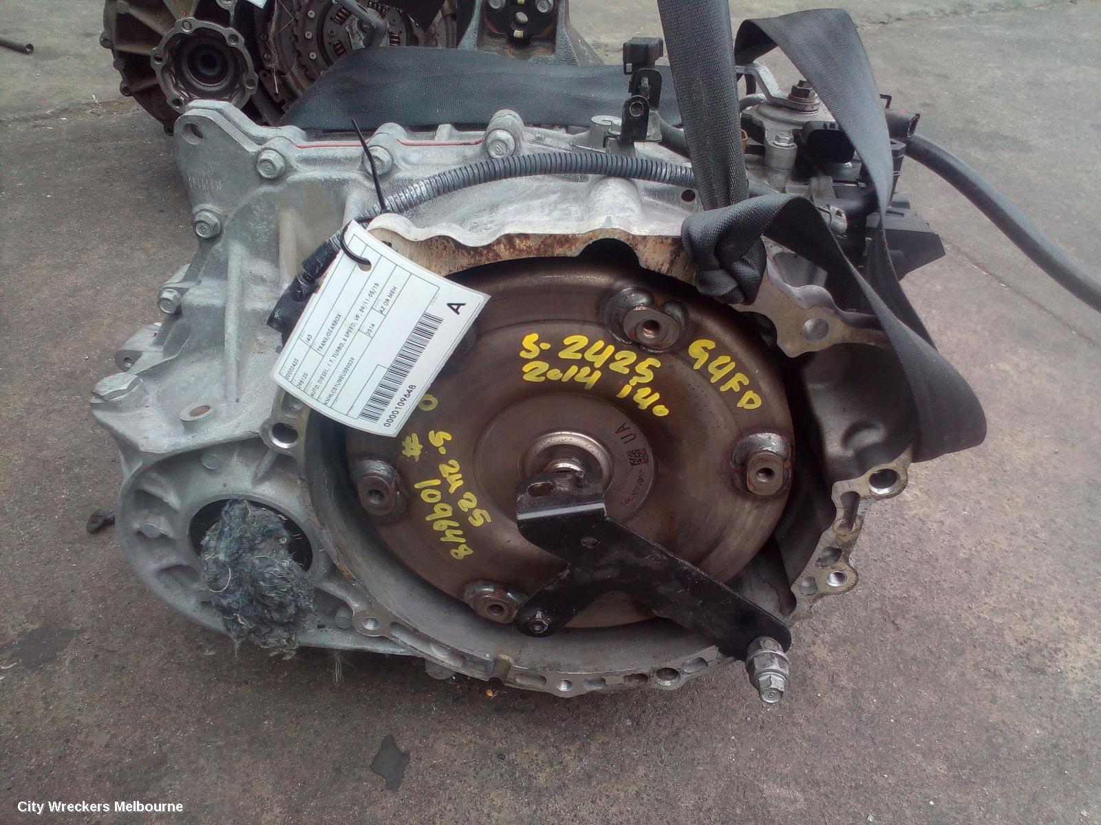 HYUNDAI I40 TRANS/GEARBOX, AUTO, DIESEL, 1.7, TURBO, 6 SPEED, VF, 09/2011 - 05/2015