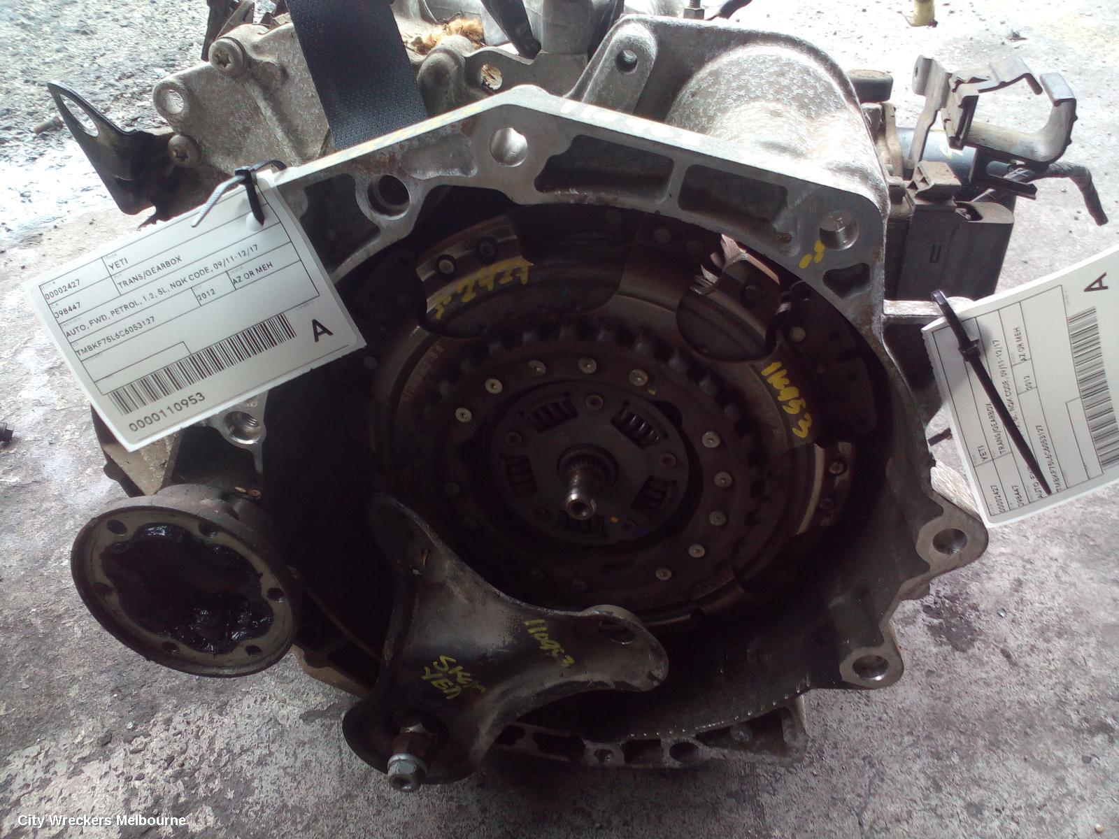 SKODA YETI TRANS/GEARBOX, AUTO, FWD, PETROL, 1.2, 5L, NQK CODE, 09/2011 - 12/2017