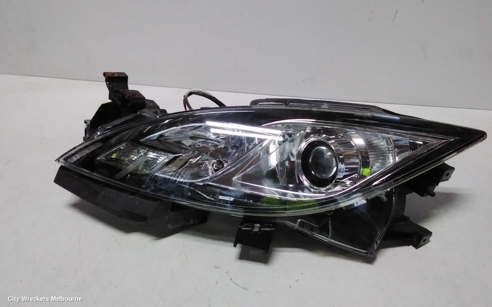 MAZDA 6 LEFT HEADLAMP, GH SII, XENON TYPE, LOW BEAM, BLACK INSERT, 03/2010 - 11/2012