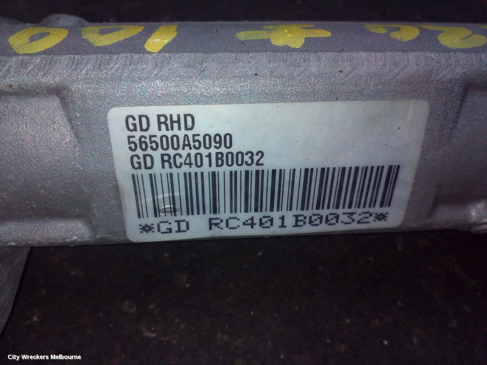 HYUNDAI I30 STEERING BOX/RACK, GD, 5DR HATCH, 03/2012 - 12/2014