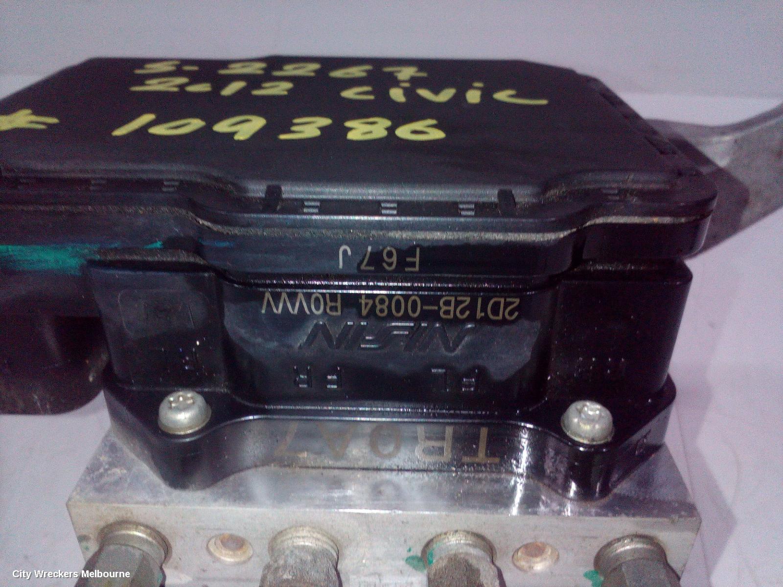 HONDA CIVIC ABS PUMP/MODULATOR, 9TH GEN, 02/2012 - 05/2016