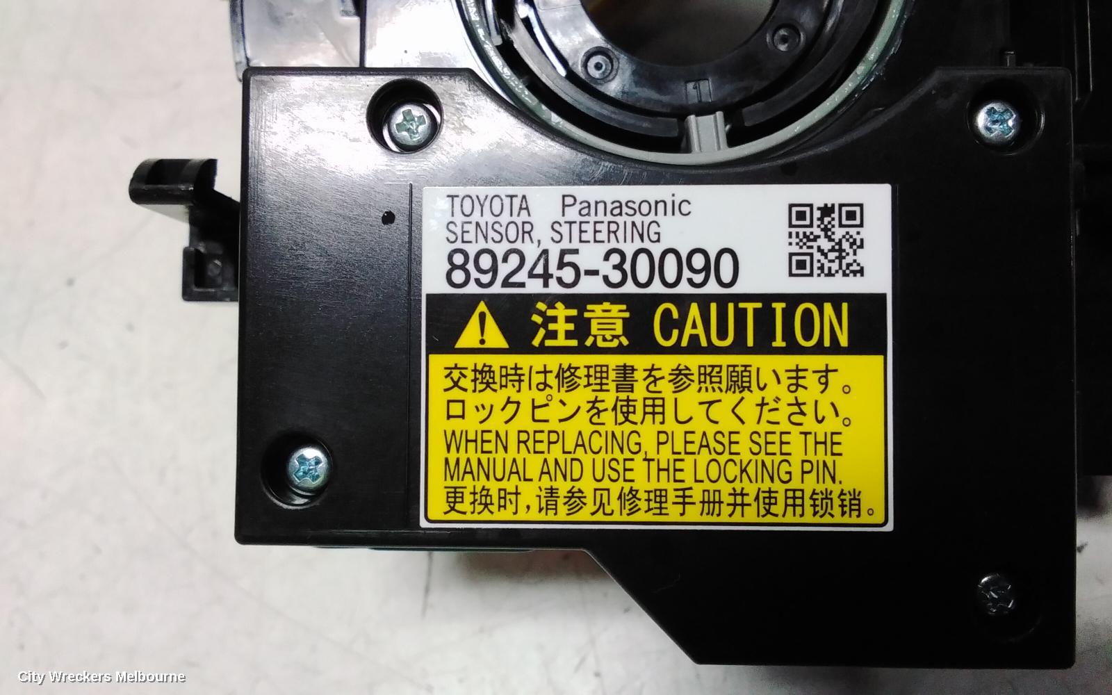 TOYOTA CAMRY AIRBAG MODULE/SENSOR, CLOCKSPRING, ASV50/AVV50, 12/2011 - 10/2017