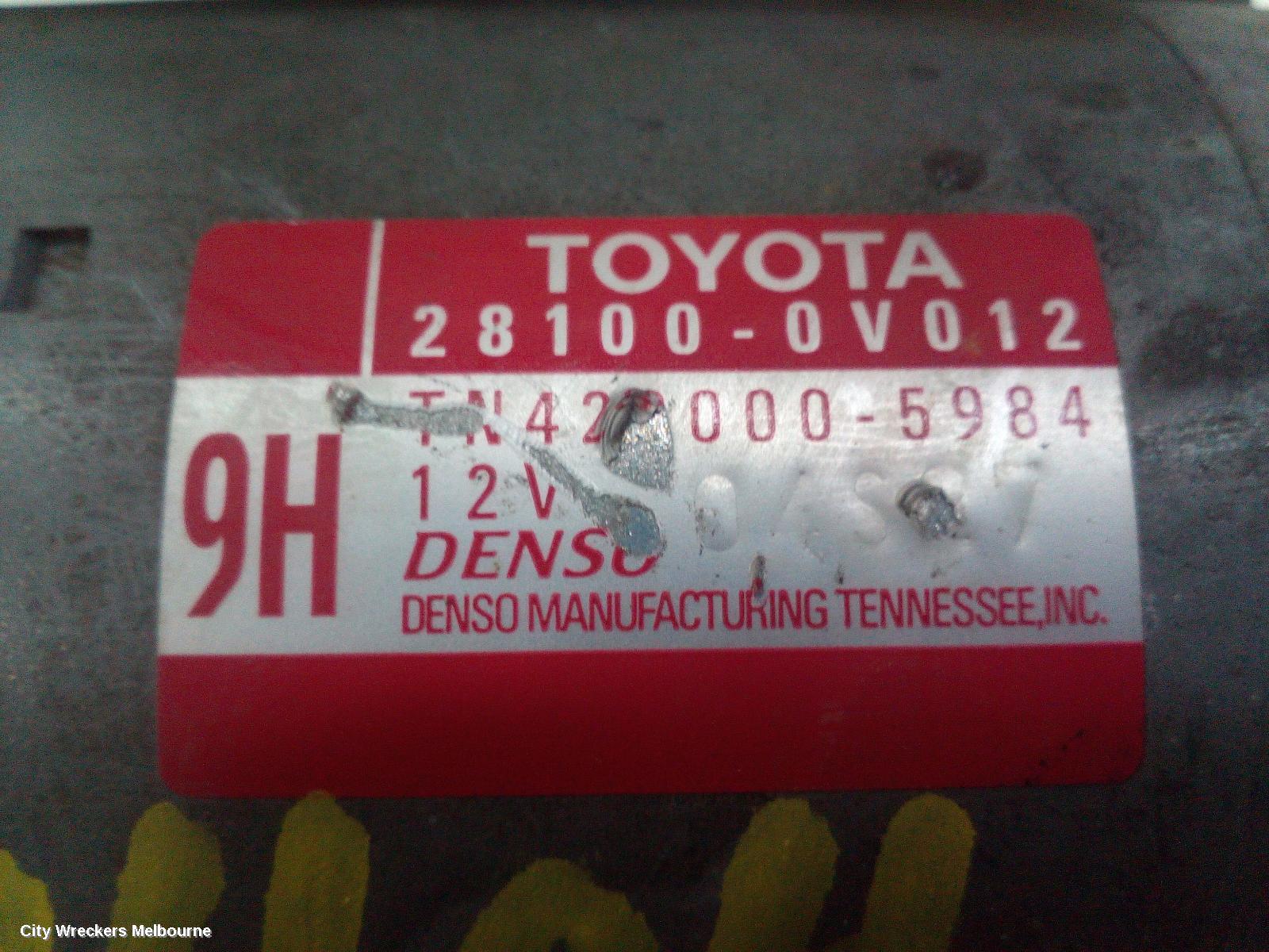 TOYOTA CAMRY STARTER, PETROL, 2.5, 2AR-FE, ASV50, 12/2011 - 10/2017