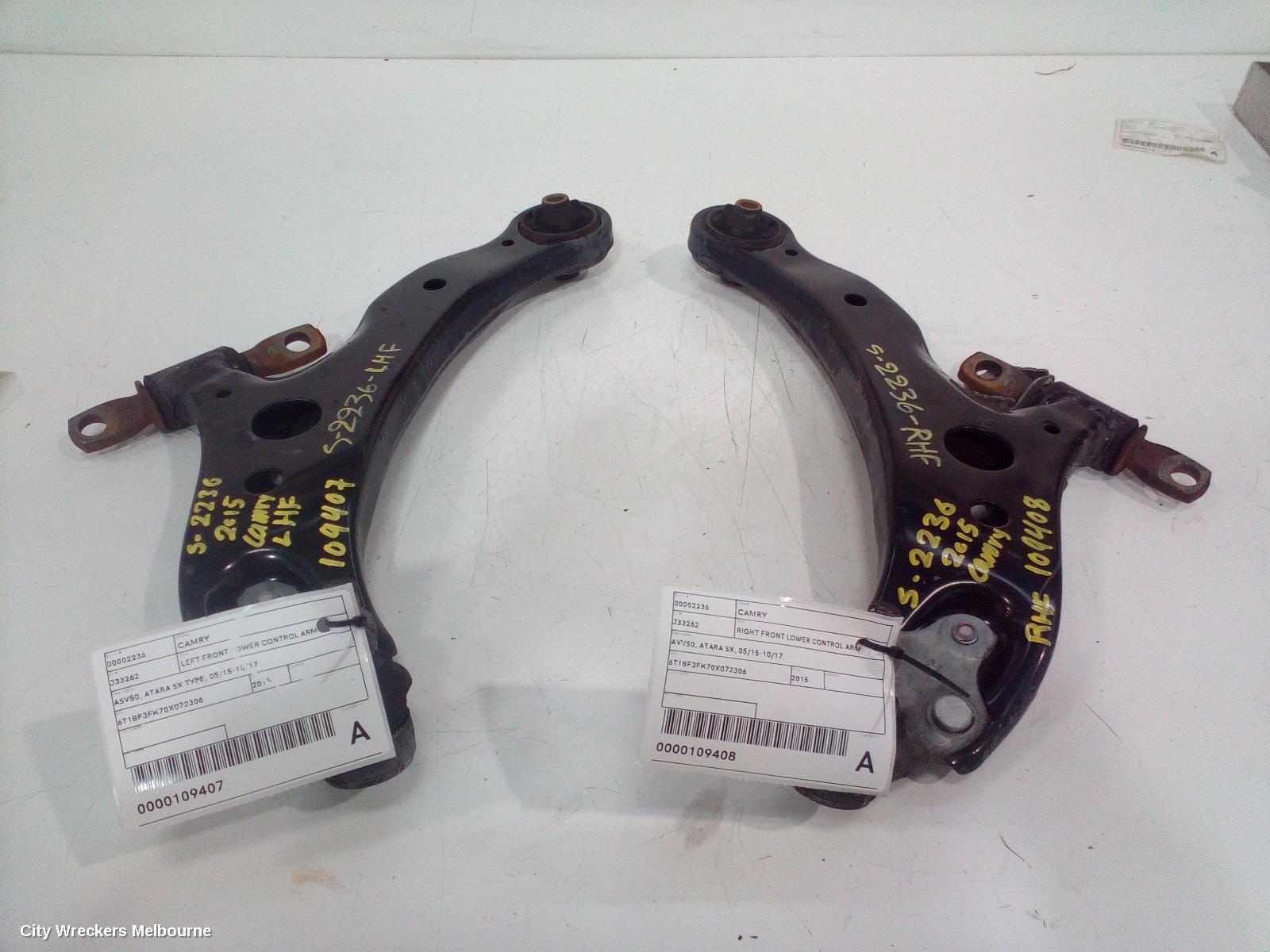 TOYOTA CAMRY LEFT FRONT LOWER CONTROL ARM, ASV50, ATARA SX TYPE, 05/2015 - 10/2017
