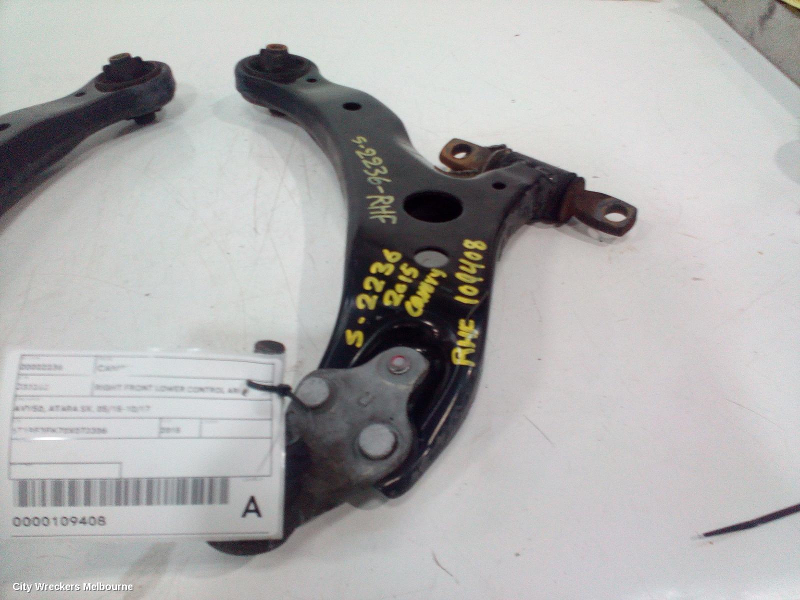 TOYOTA CAMRY RIGHT FRONT LOWER CONTROL ARM, AVV50, ATARA SX, 05/2015 - 10/2017