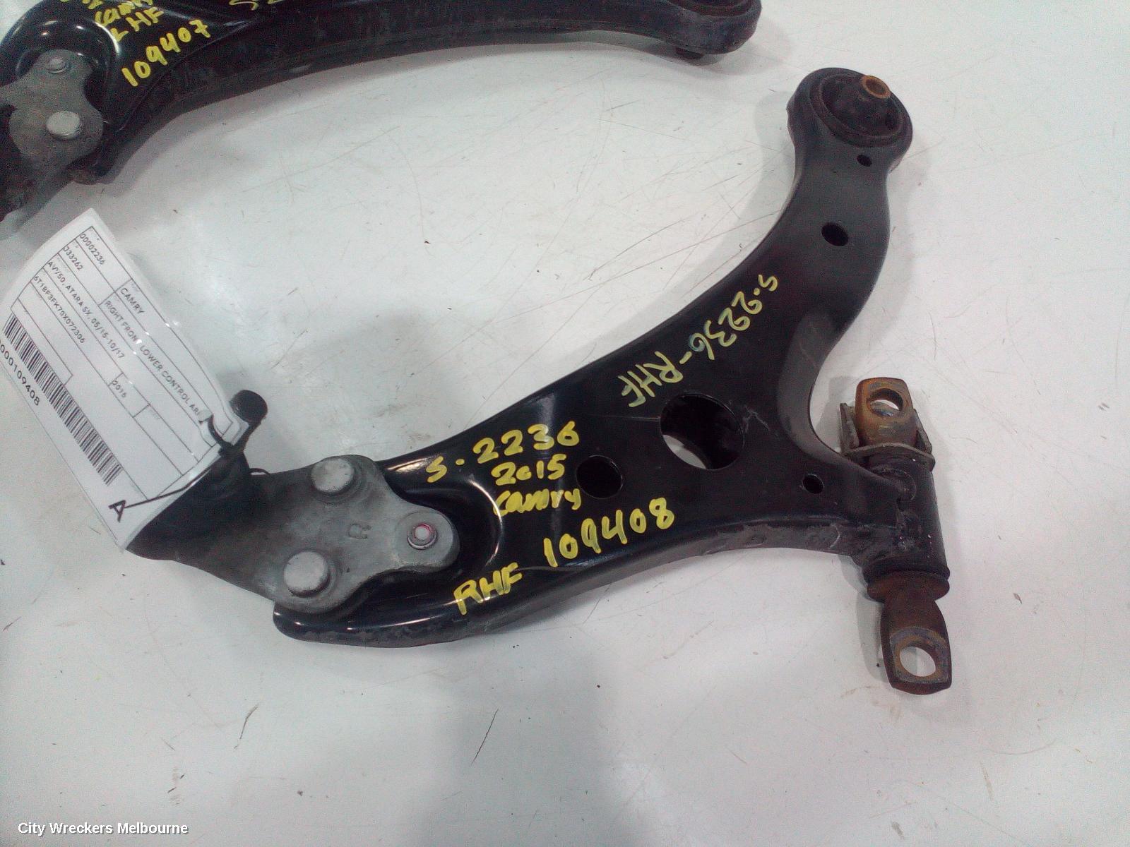 TOYOTA CAMRY RIGHT FRONT LOWER CONTROL ARM, AVV50, ATARA SX, 05/2015 - 10/2017