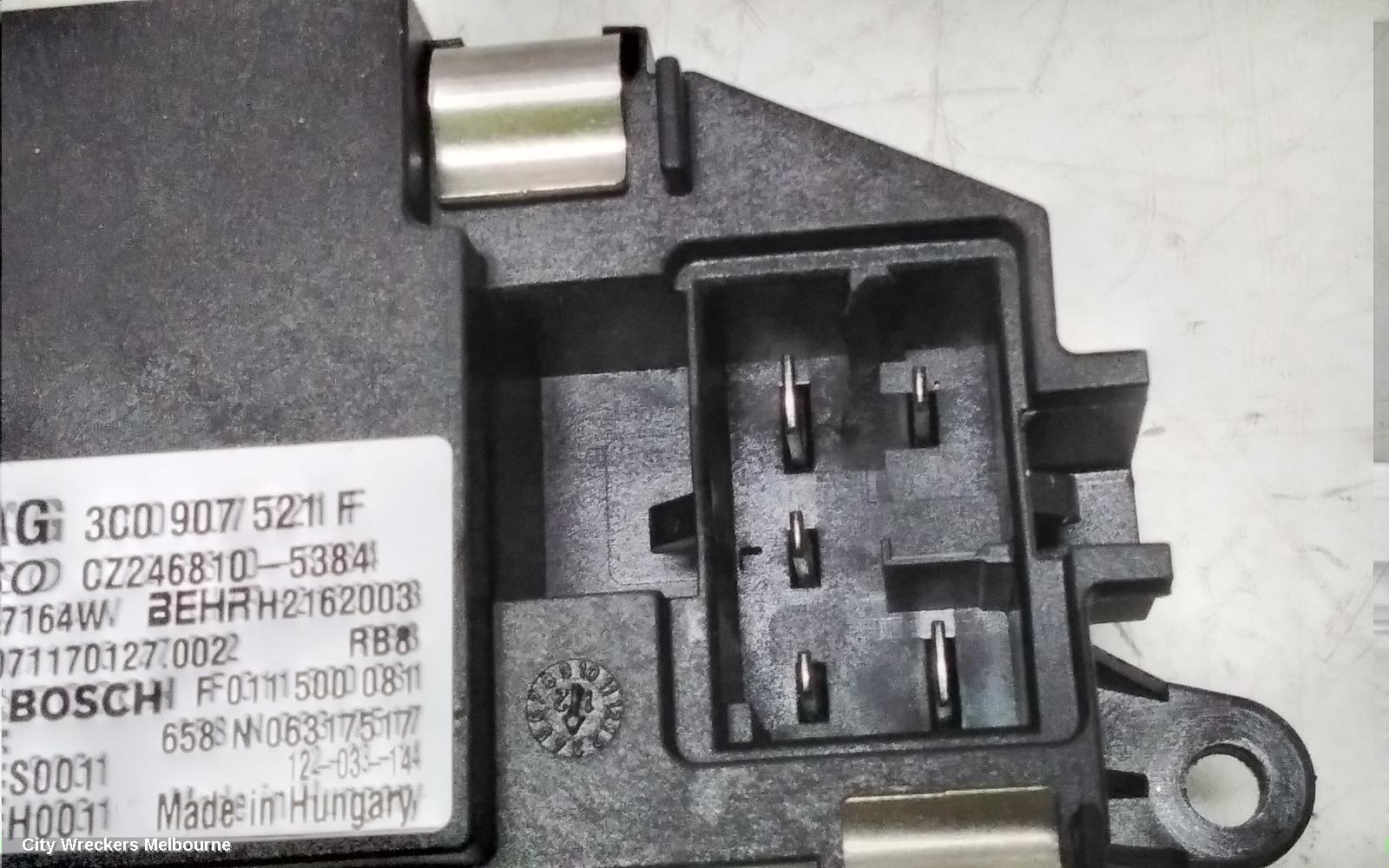 AUDI A3, 8P, 06/2004 - 02/2013, AUDI A3 FAN SPEED RESISTER   P/N 3C0907 521 F  DENSO : 109417
