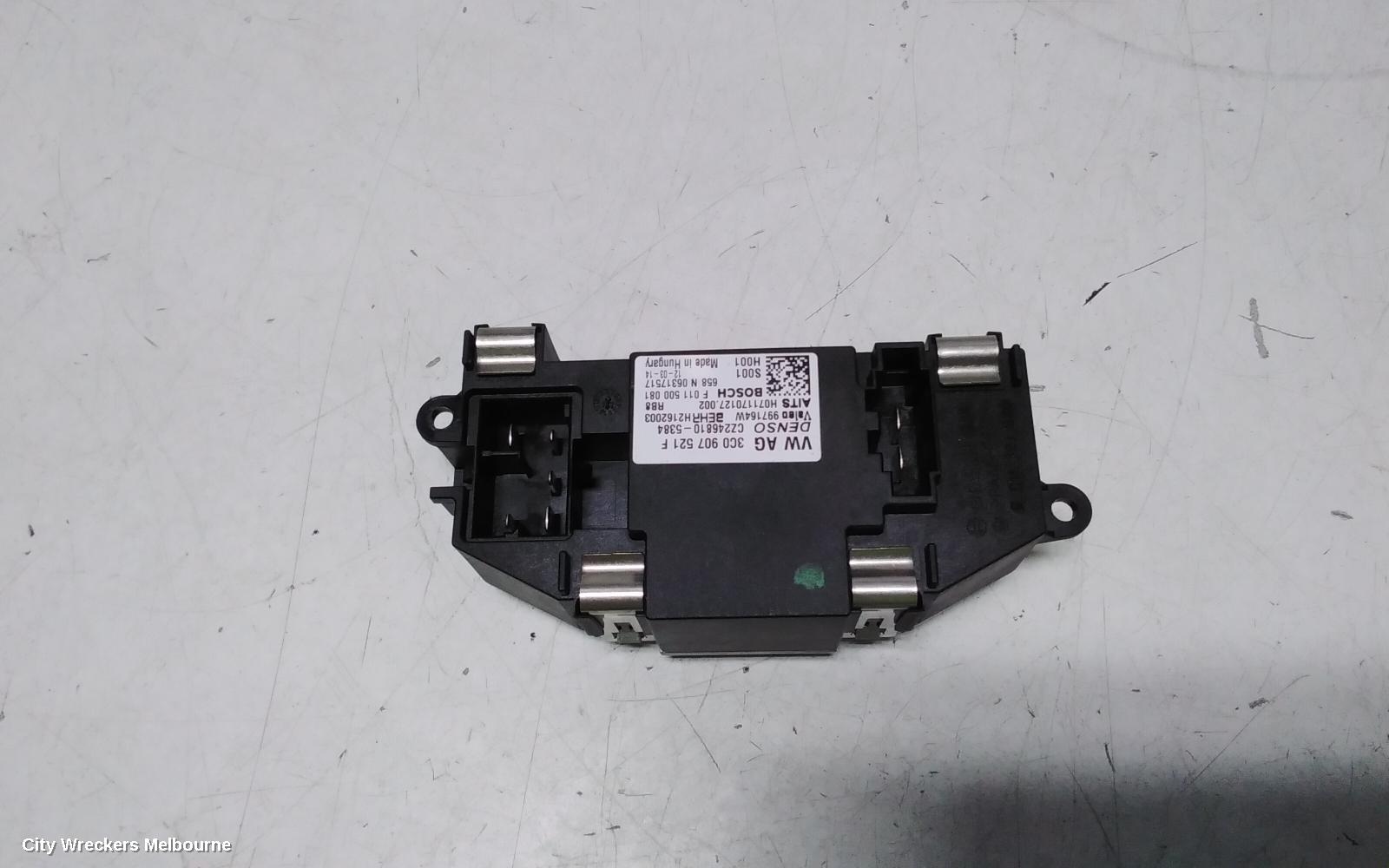 AUDI A3, 8P, 06/2004 - 02/2013, AUDI A3 FAN SPEED RESISTER   P/N 3C0907 521 F  DENSO : 109417
