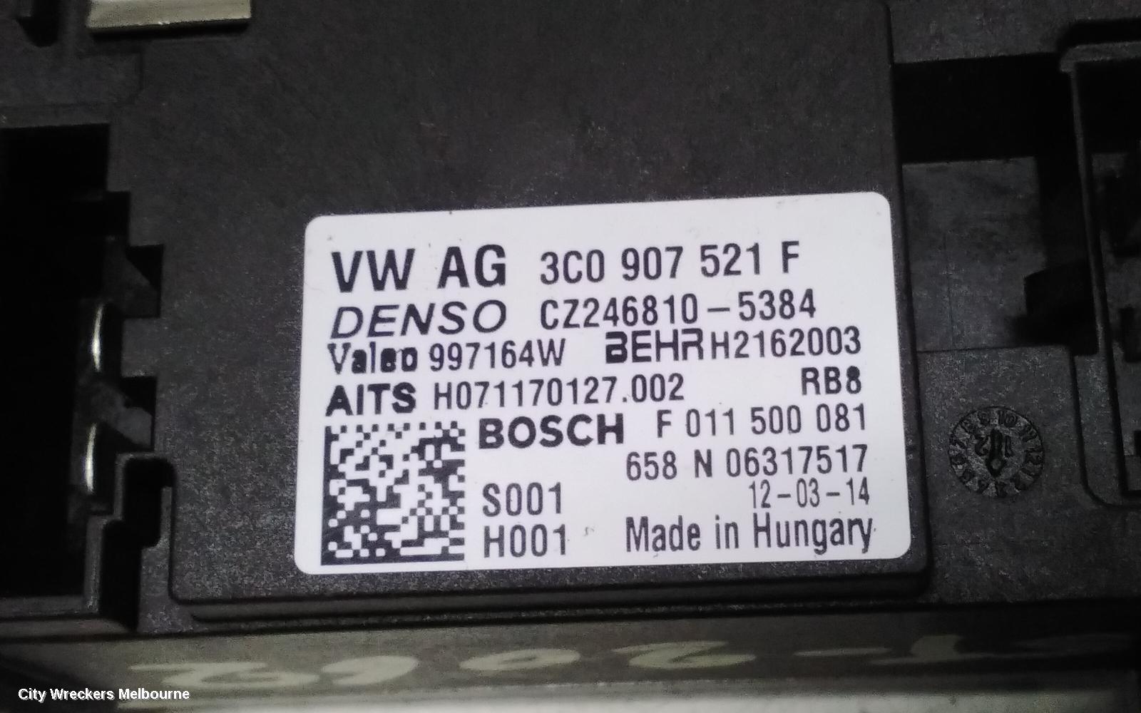 AUDI A3, 8P, 06/2004 - 02/2013, AUDI A3 FAN SPEED RESISTER   P/N 3C0907 521 F  DENSO : 109417