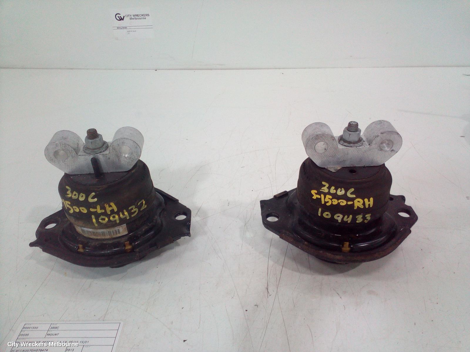 CHRYSLER 300C MOUNT, ENGINE MOUNT, PETROL, 3.6, LX, 05/2012 - 12/2021