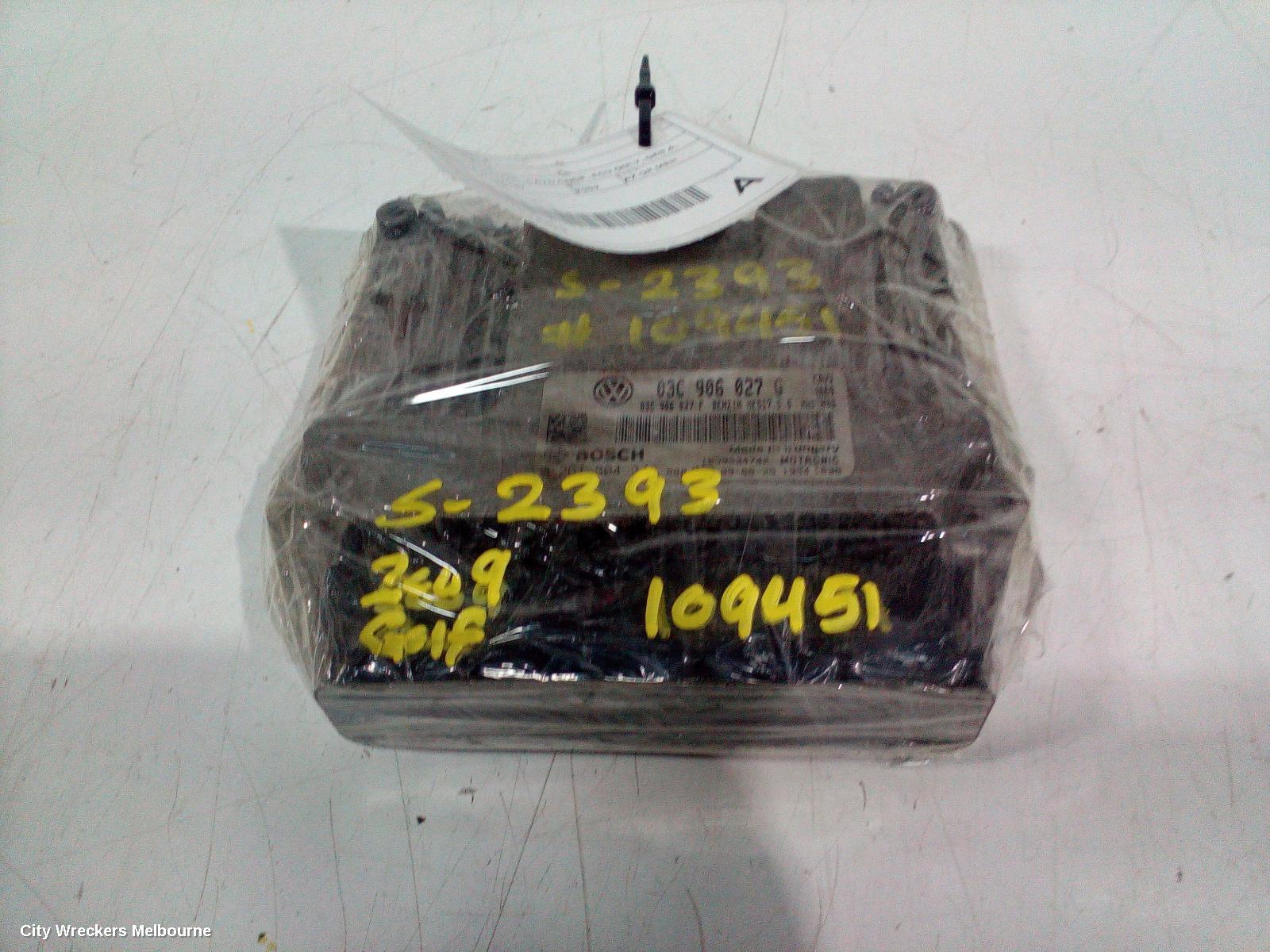 VOLKSWAGEN GOLF ECU, ENGINE ECU, 1.4, PETROL, CAVD CODE, ECU ONLY, GEN 6, 10/2008 - 01/2016