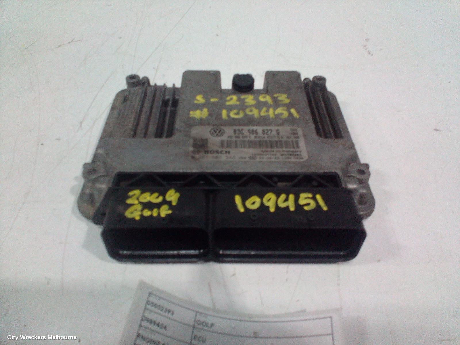 VOLKSWAGEN GOLF ECU, ENGINE ECU, 1.4, PETROL, CAVD CODE, ECU ONLY, GEN 6, 10/2008 - 01/2016