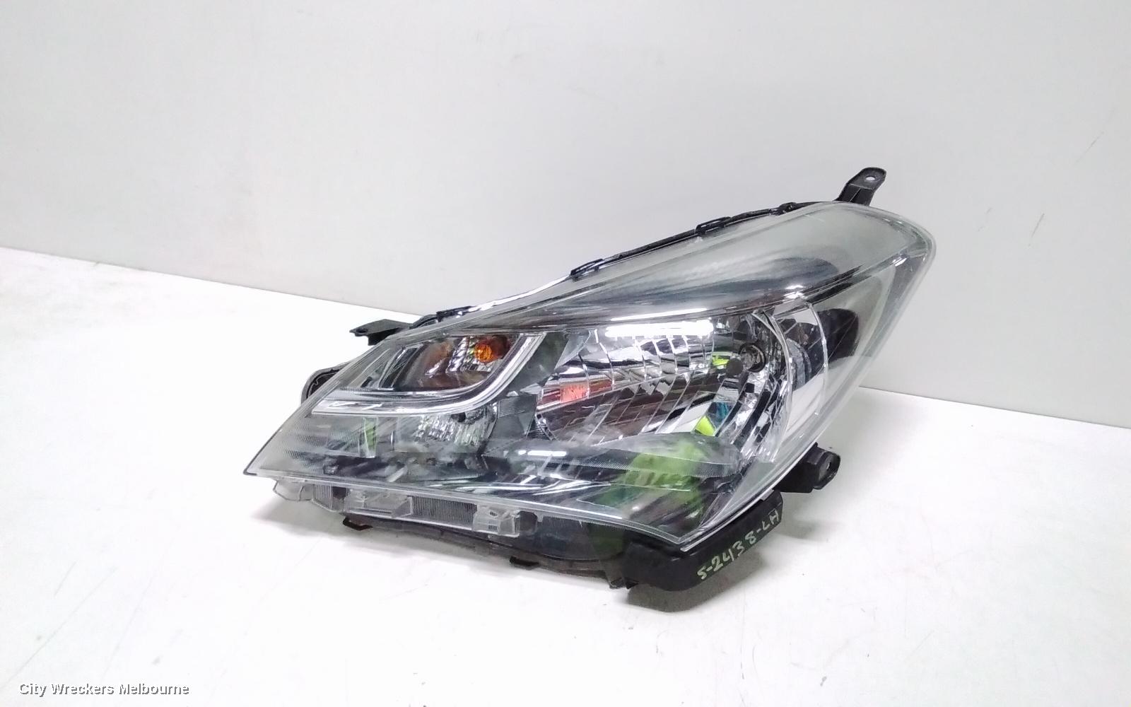 TOYOTA YARIS LEFT HEADLAMP, NCP13#, HATCH, ASCENT/SX, HALOGEN TYPE, 07/2014 - 12/2016