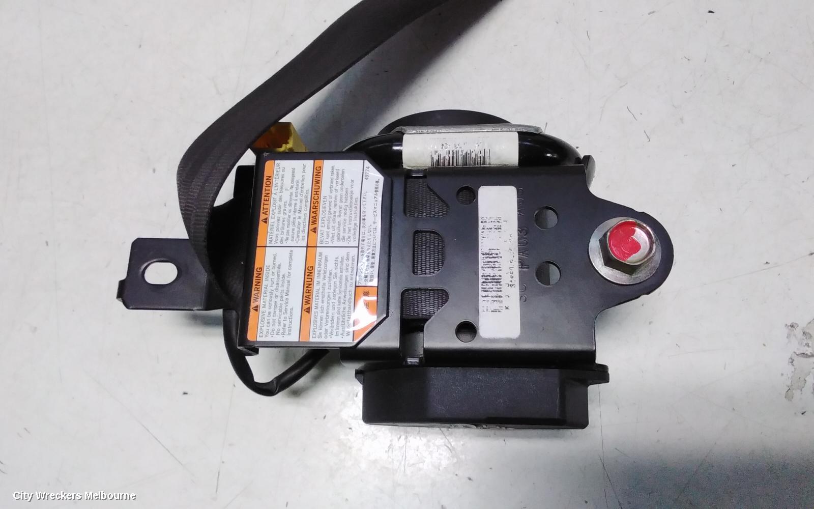 HONDA CRV SEATBELT/STALK, LH FRONT, SEAT BELT ONLY, BLACK, RE, 03/2007 - 10/2012